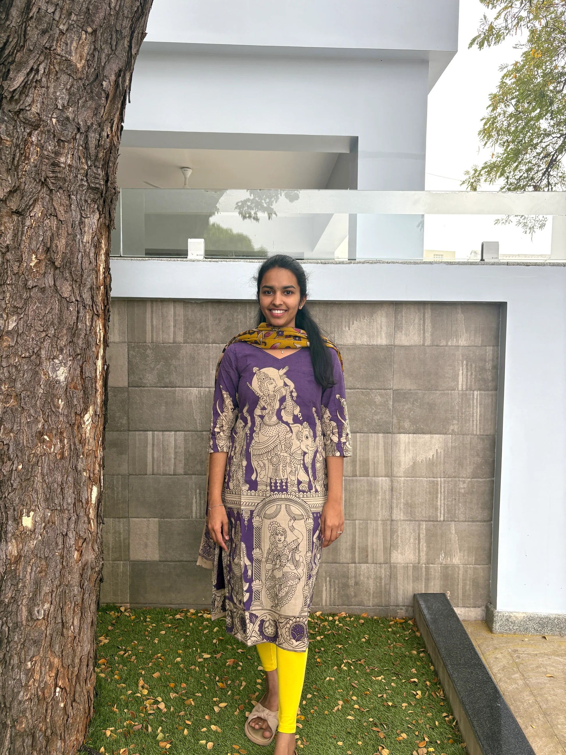 Kalamkari Pure Cotton Kurti with Dupatta