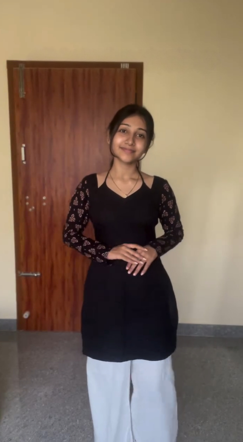 Truffle Black Cotton Kurti