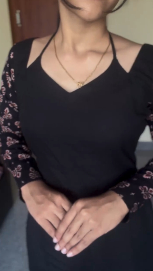 Truffle Black Cotton Kurti