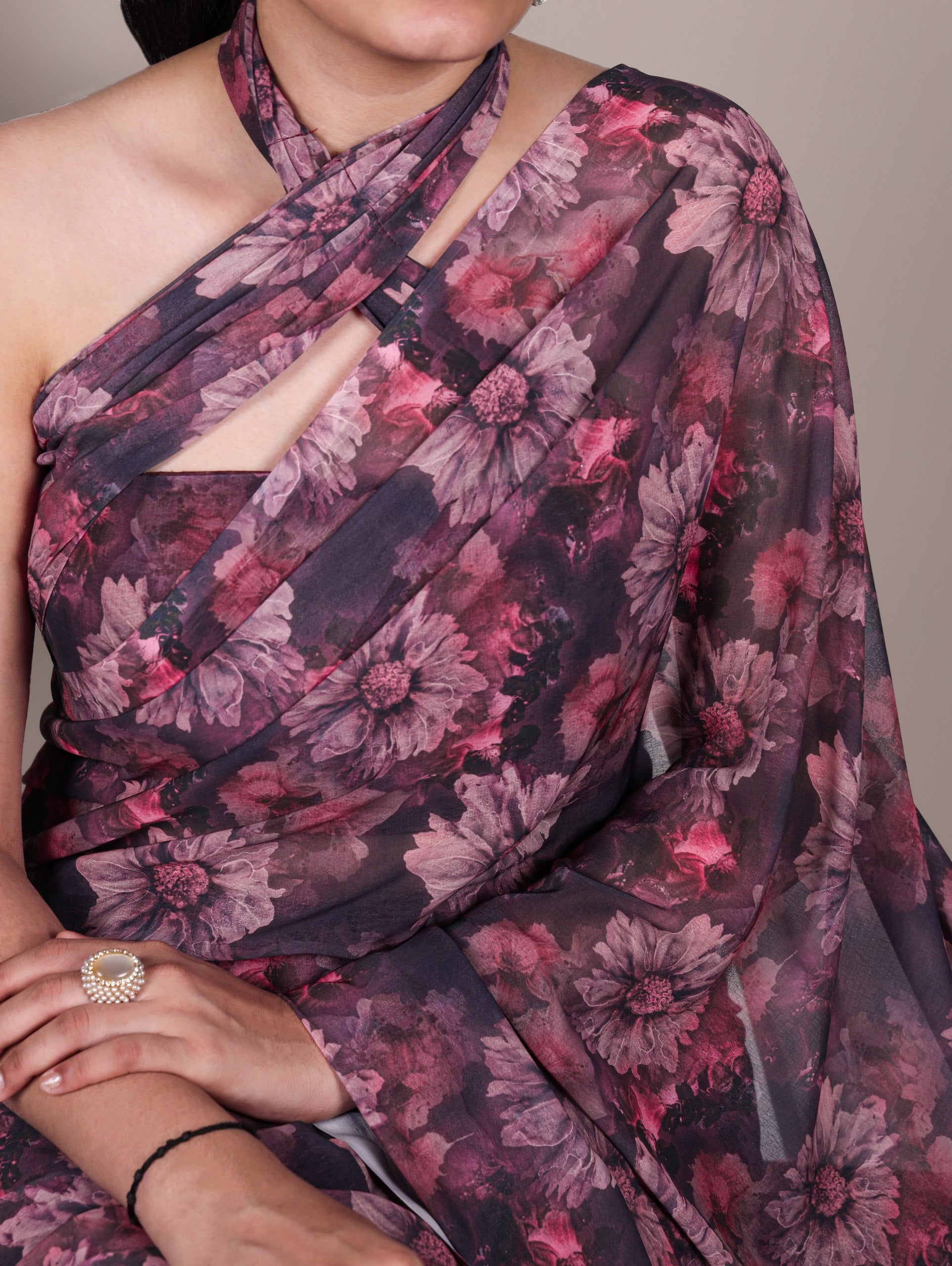 Floral Organza Saree