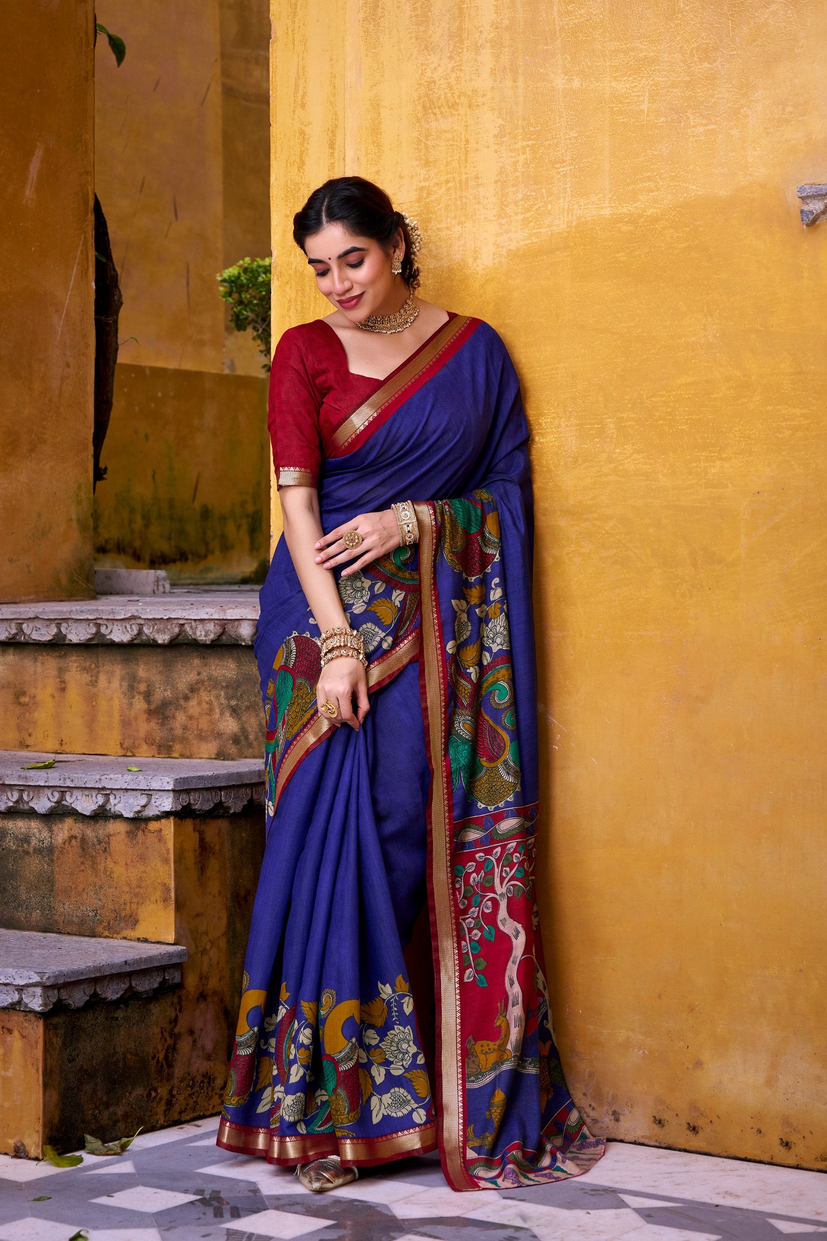 Kalamkari Royale Saree