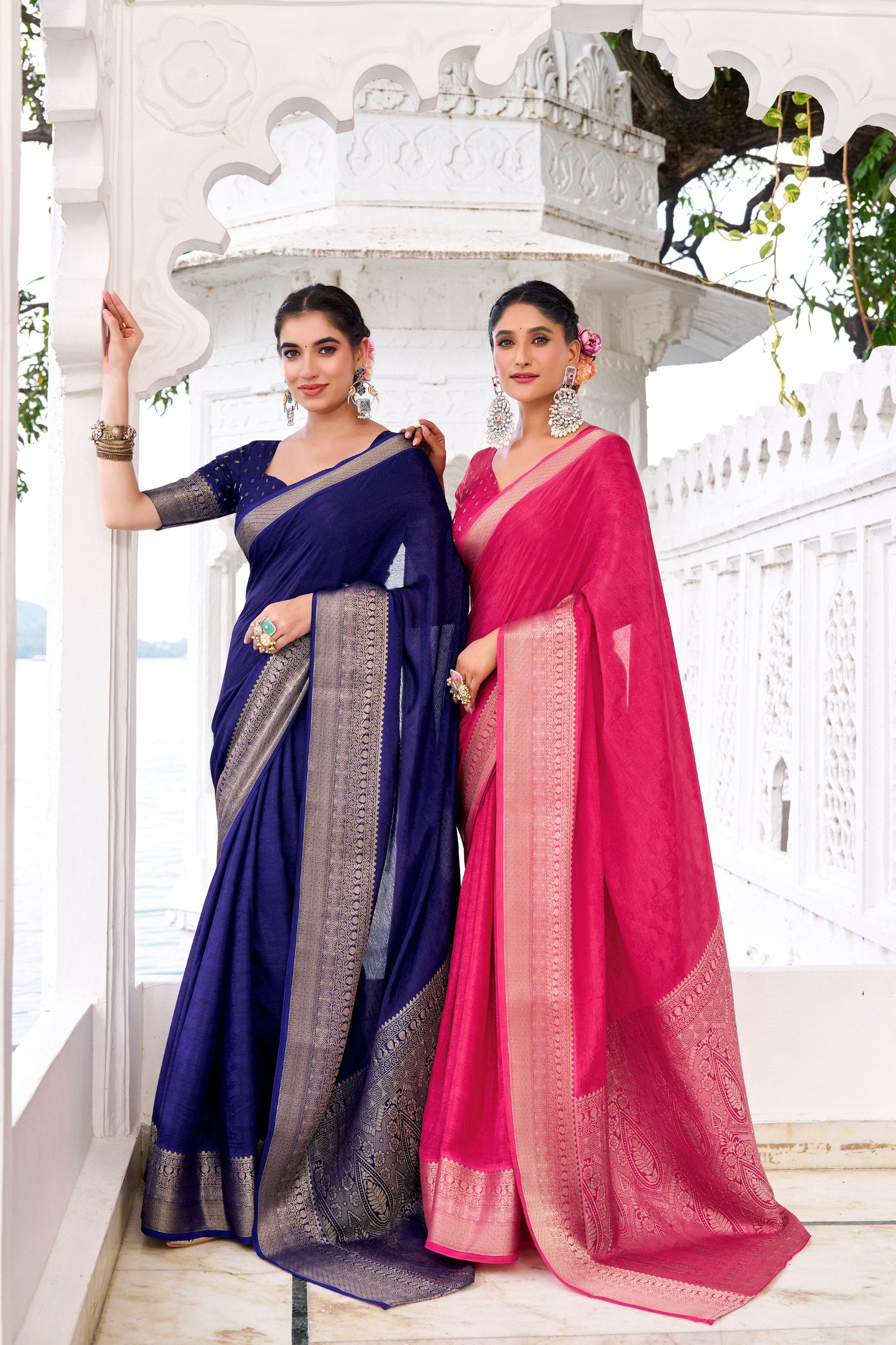 Draped in Chinon charm saree