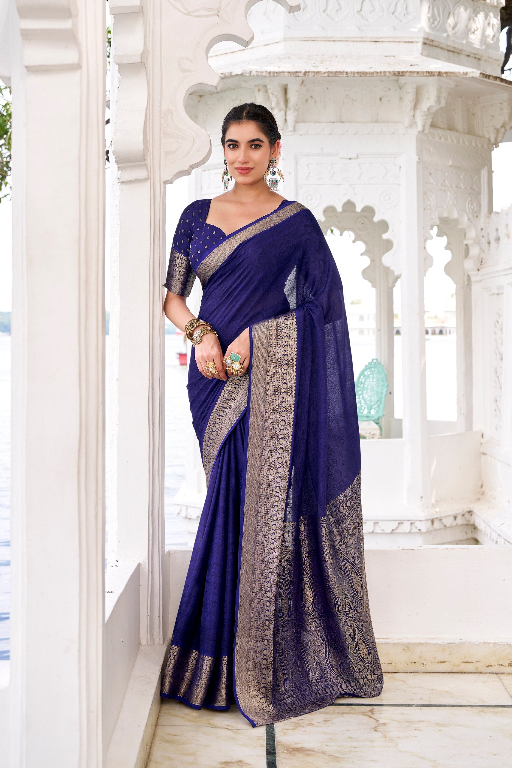 Draped in Chinon charm saree