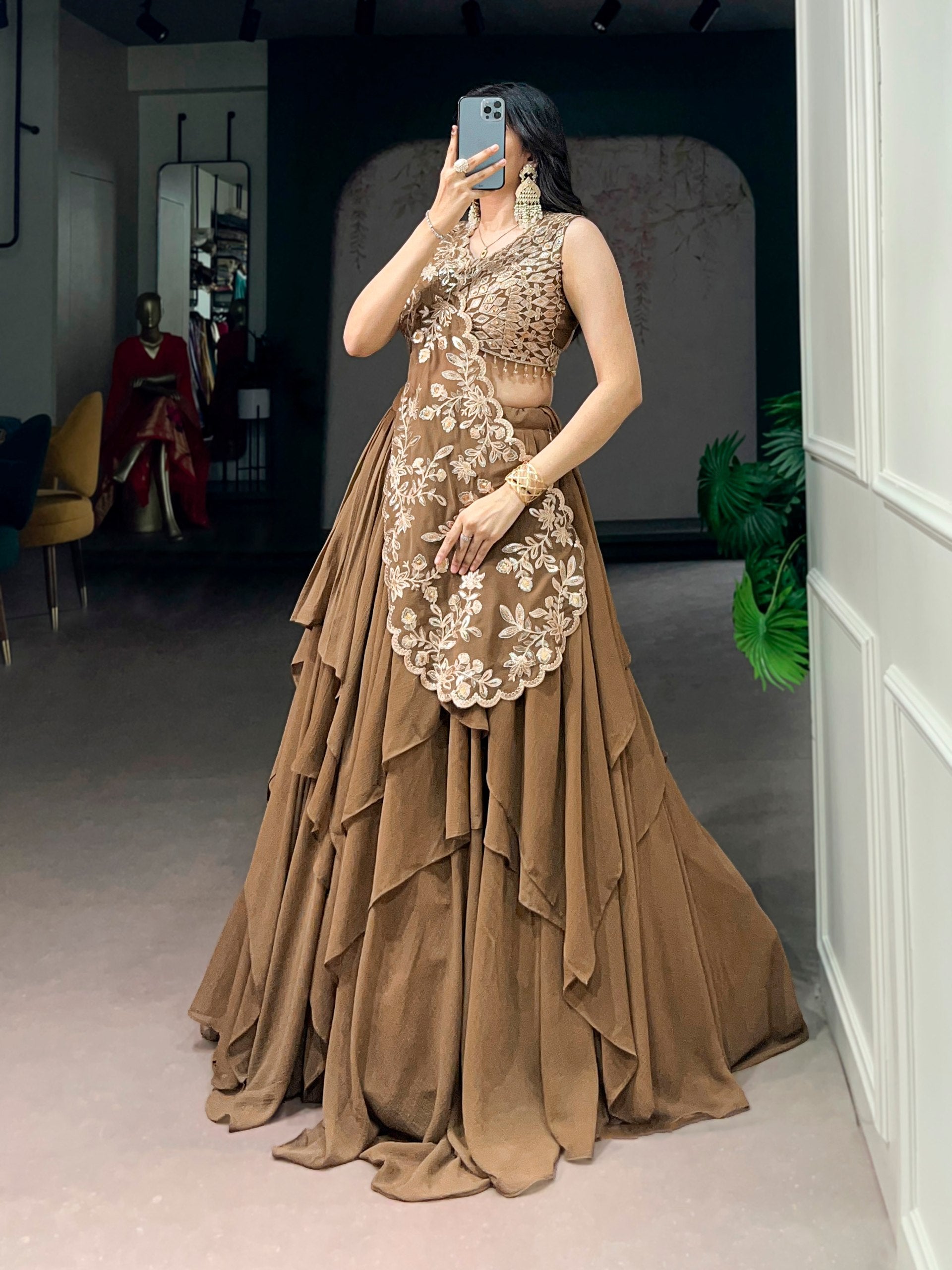 Marble Lehenga Set