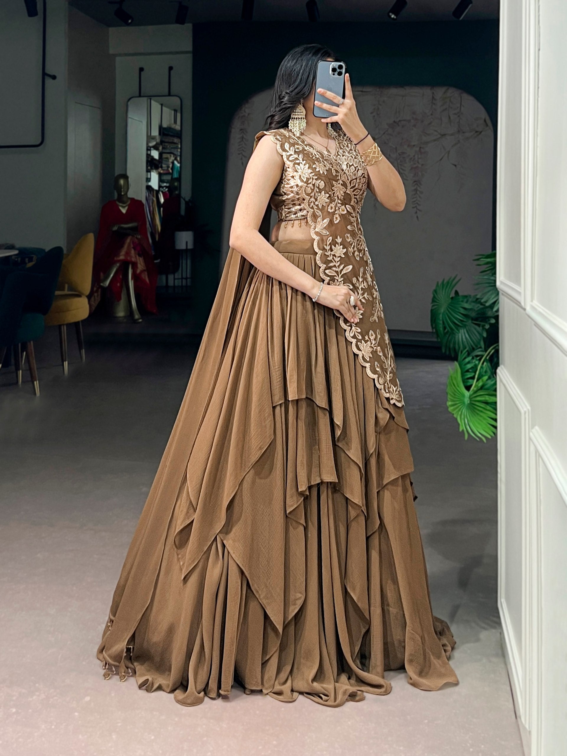 Marble Lehenga Set