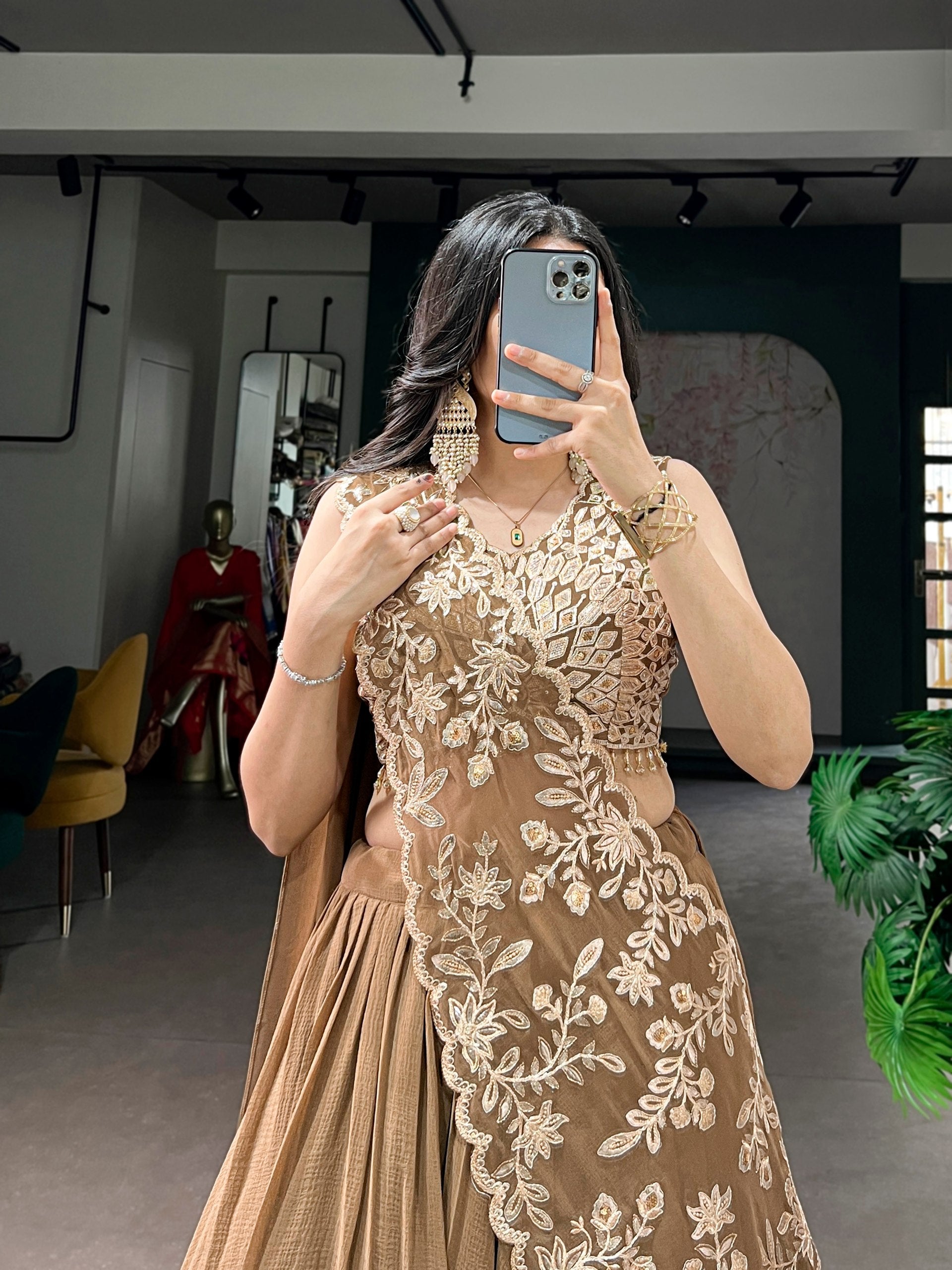 Marble Lehenga Set