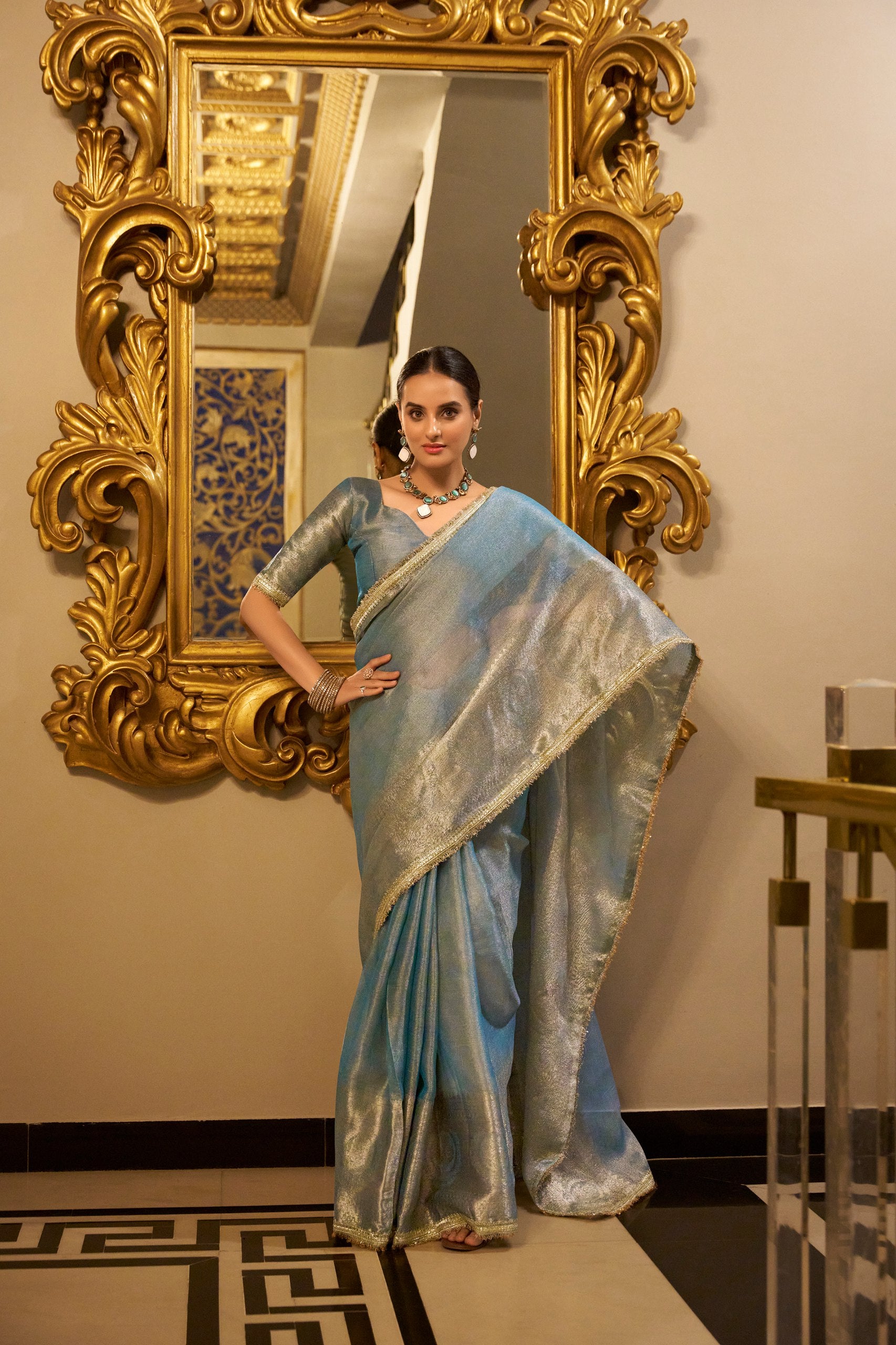 Shimmering saree