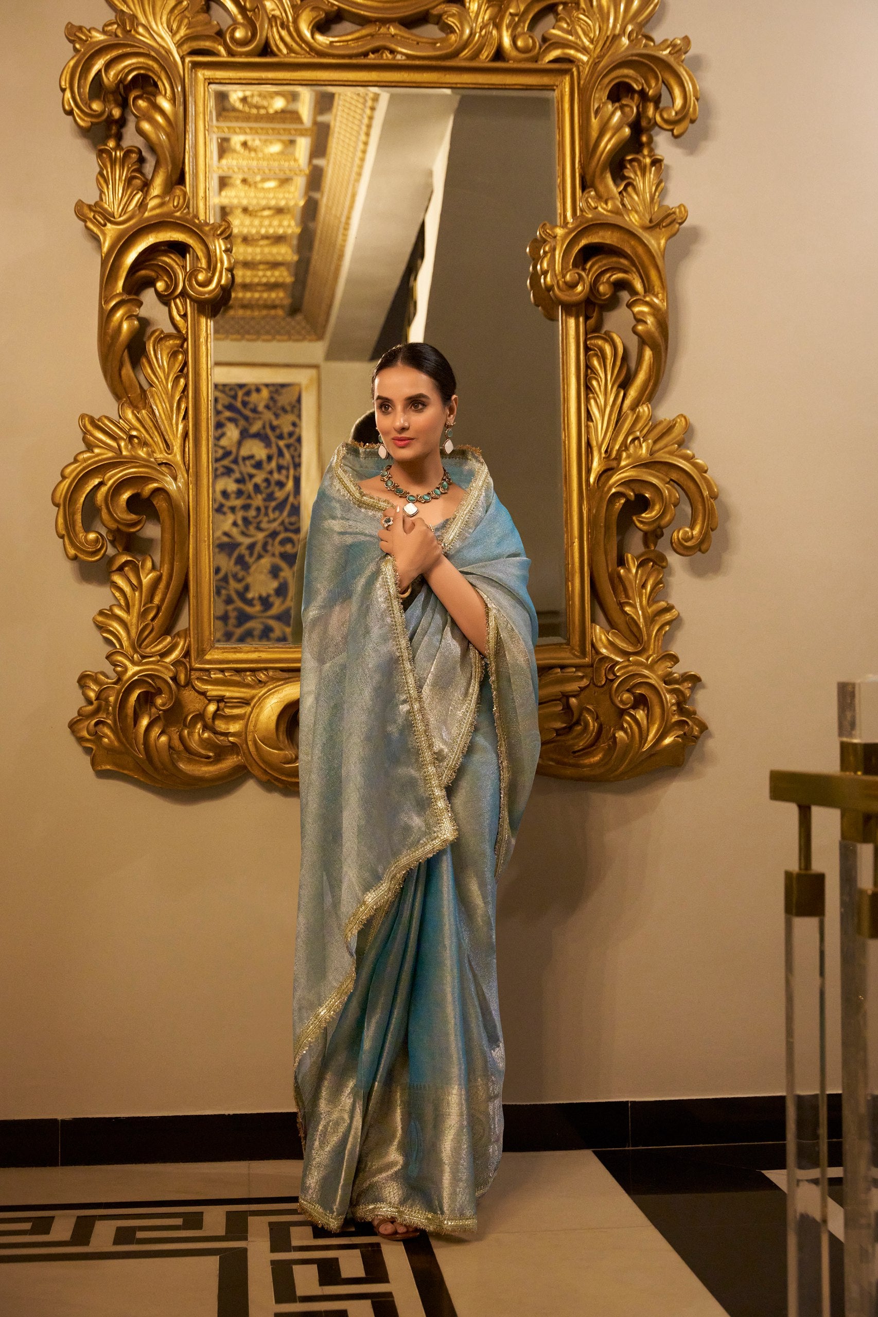 Shimmering saree