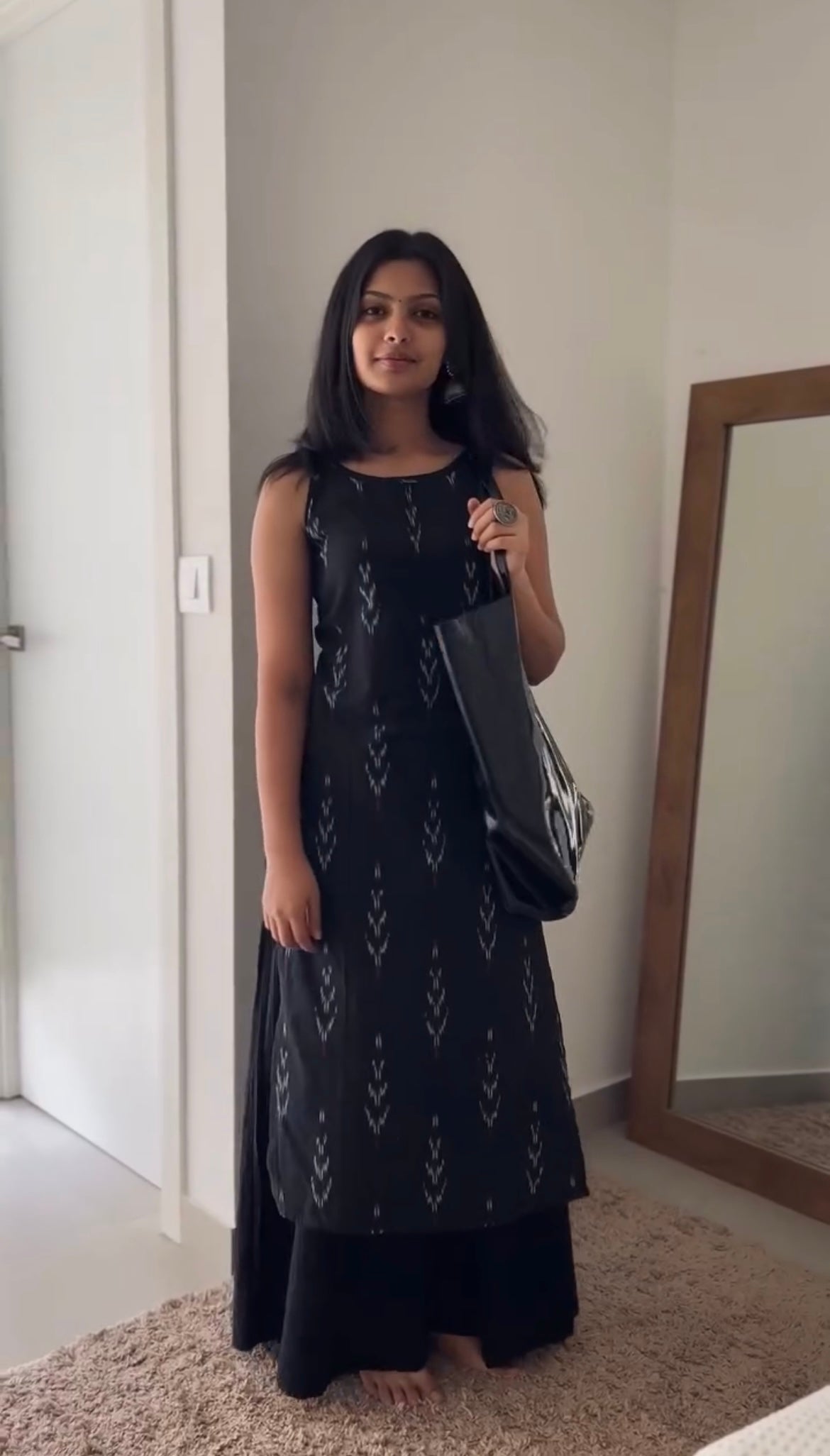 Ikat Elegance Sleeveless Kurta Set