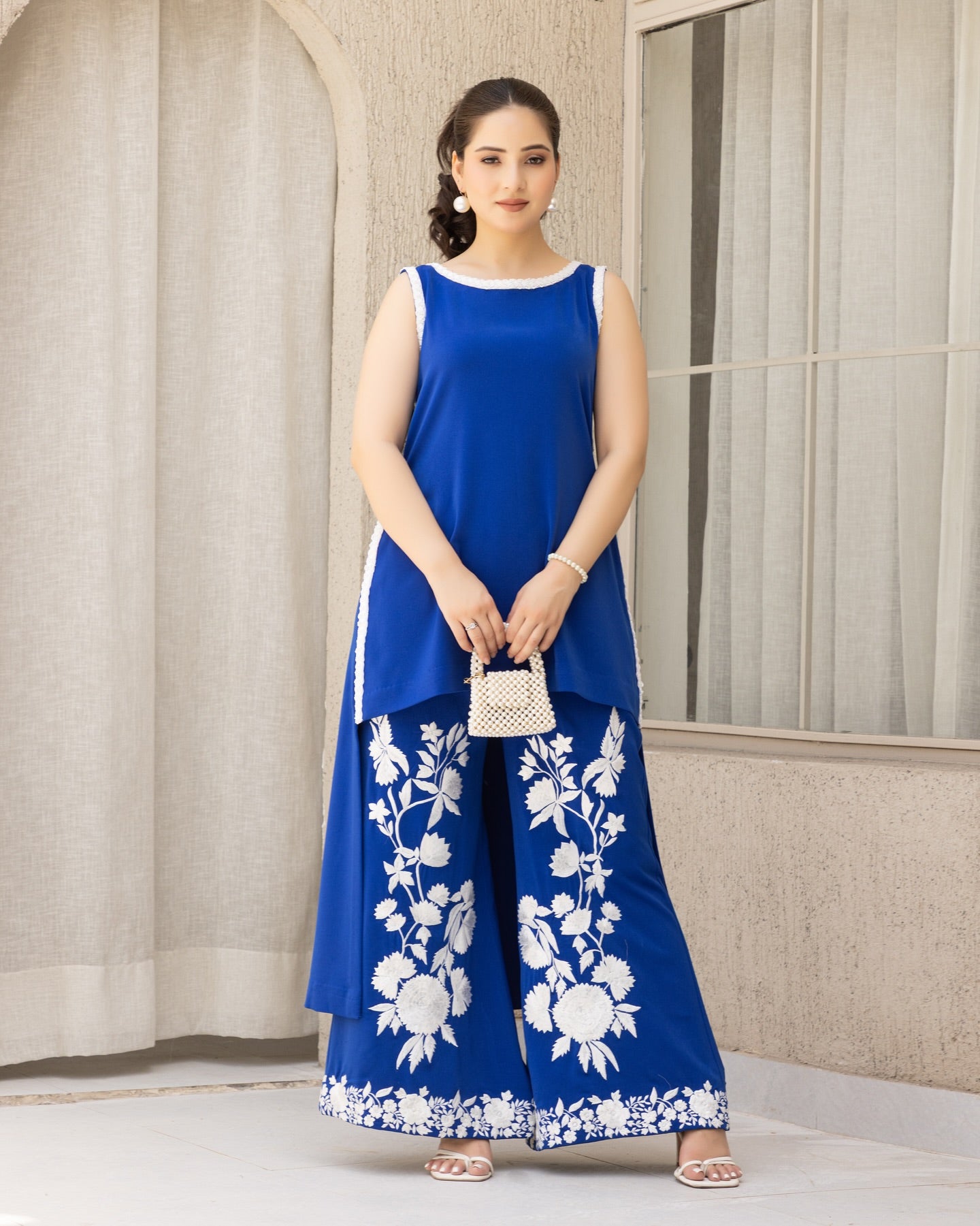 Blue Petal LuxeCo-ord Set