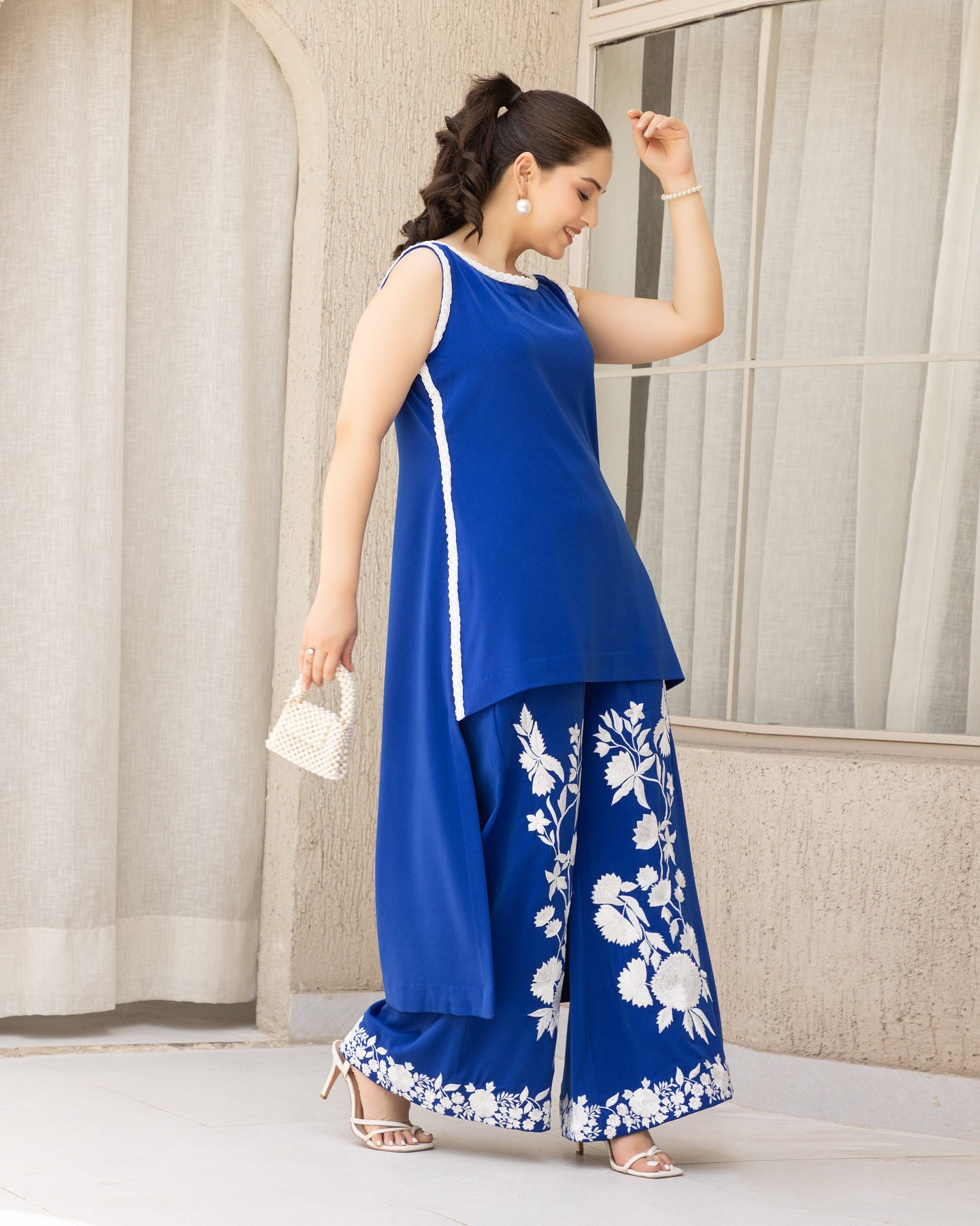 Blue Petal LuxeCo-ord Set