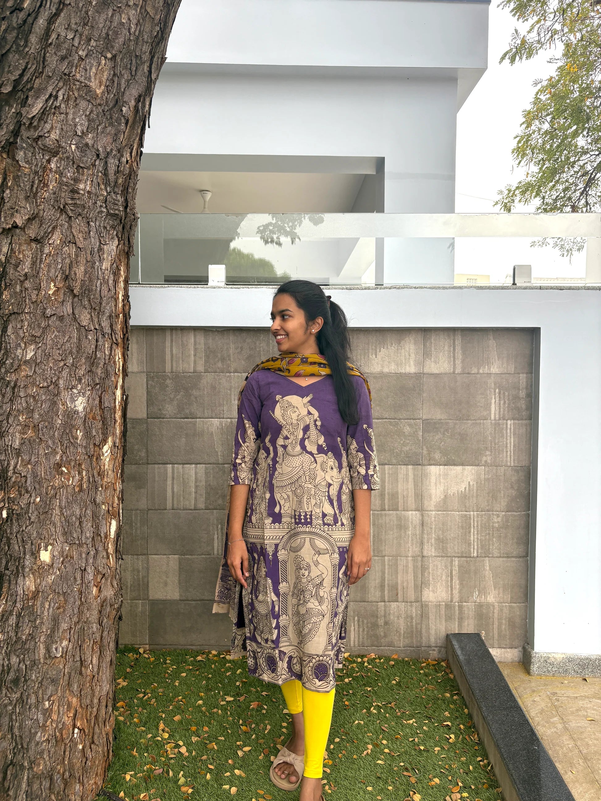 Kalamkari Pure Cotton Kurti with Dupatta