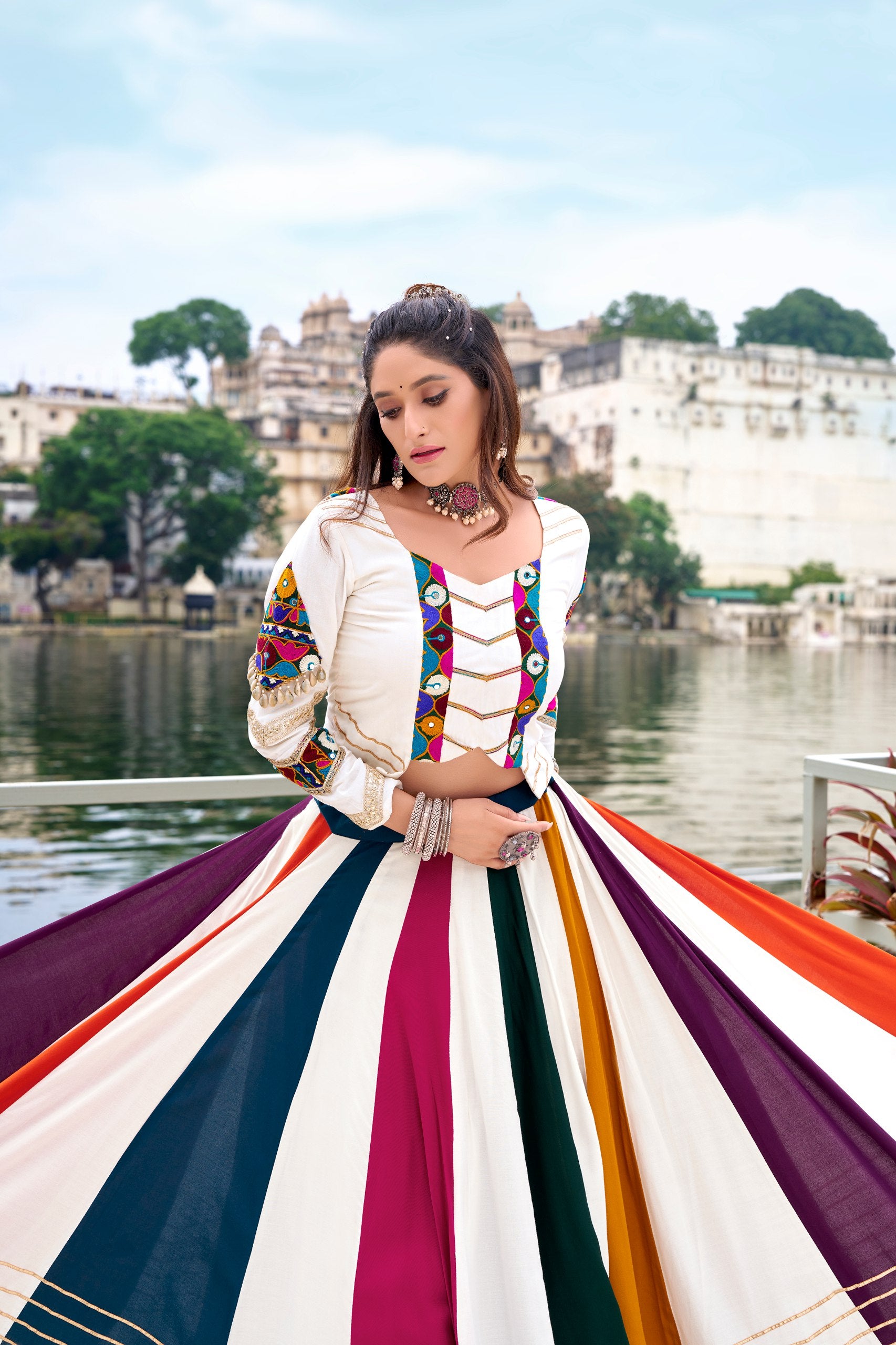 Colorful Embroidered Lehenga Choli