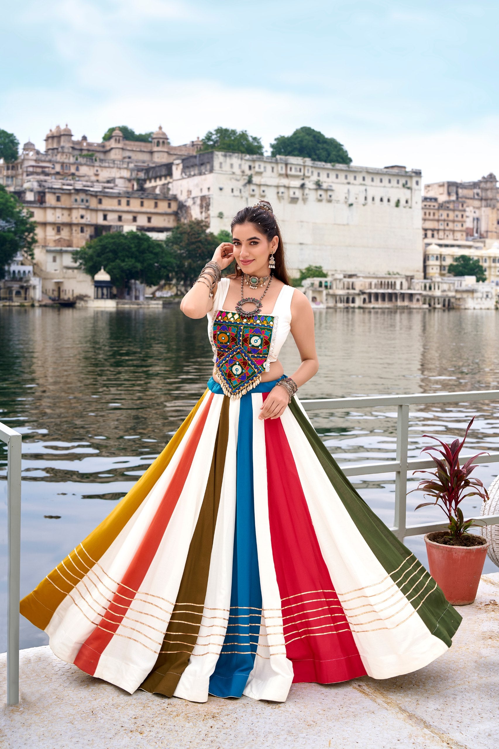 Colorful Embroidered Lehenga Choli