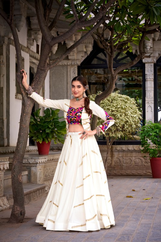 Lvory Lehenga with Embroidered Blouse