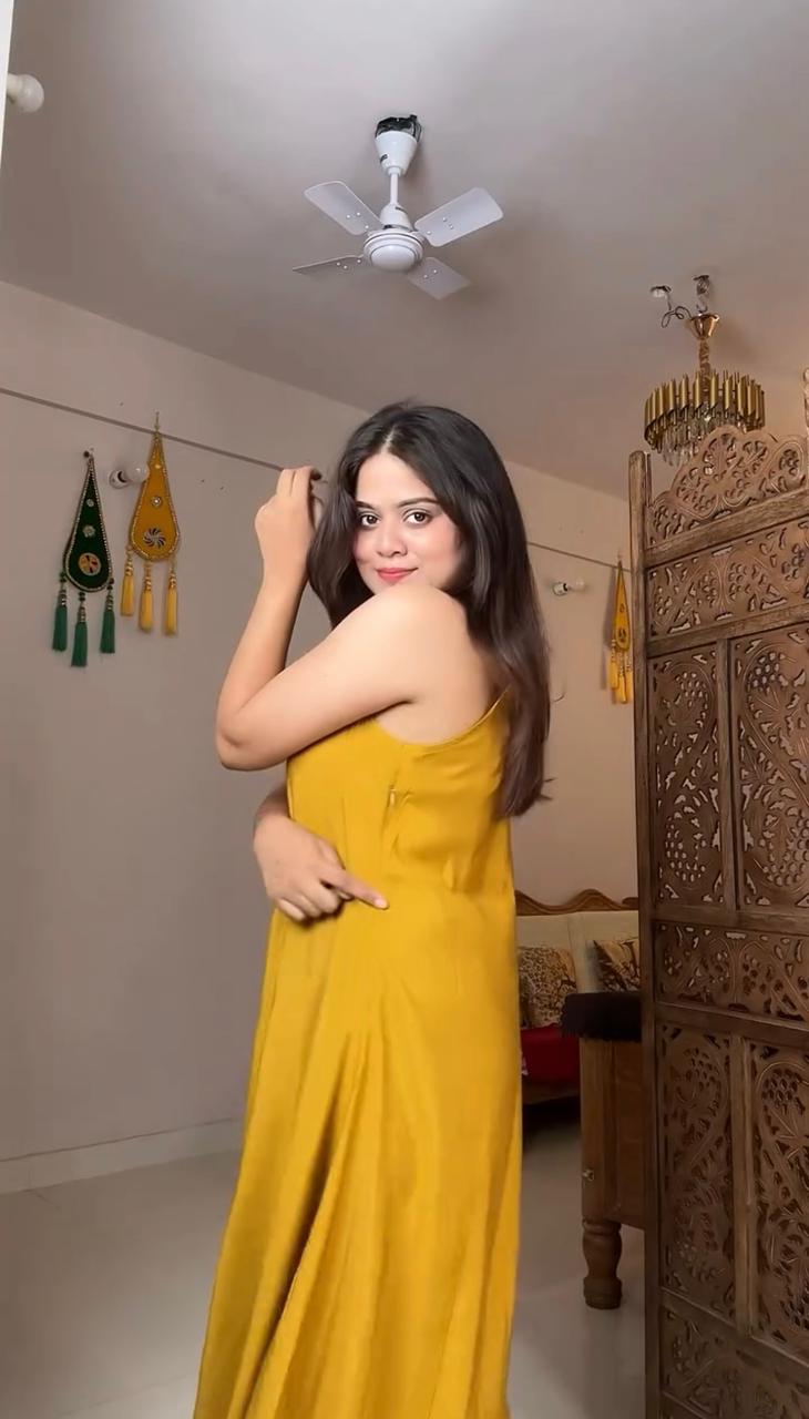Mustard Green Kurta Set With Palazzos