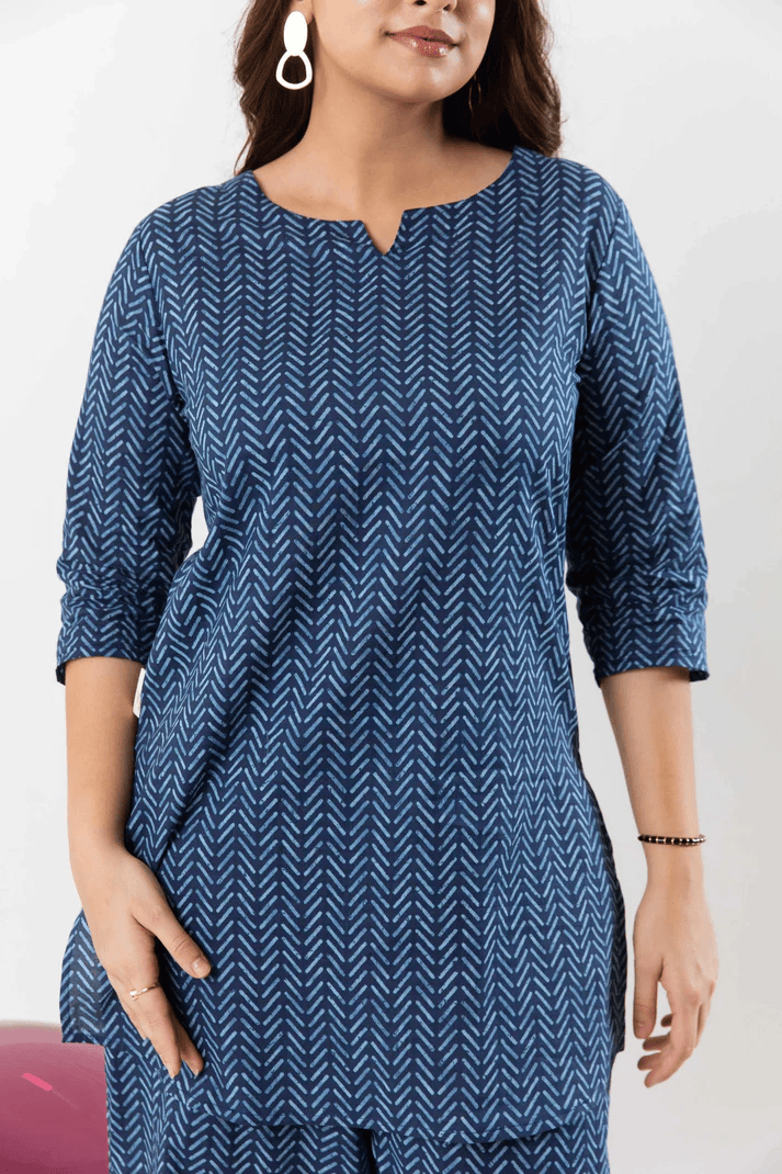 Indigo Print Cotton Co-ord Set