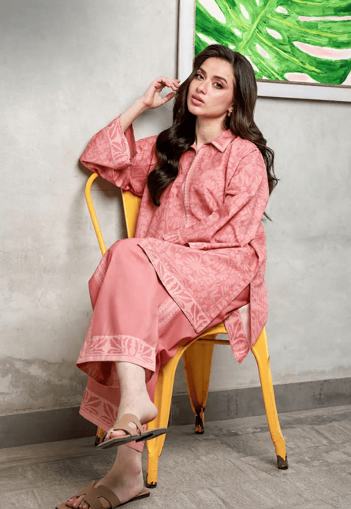 Peach Blush Textured Co-ord Set