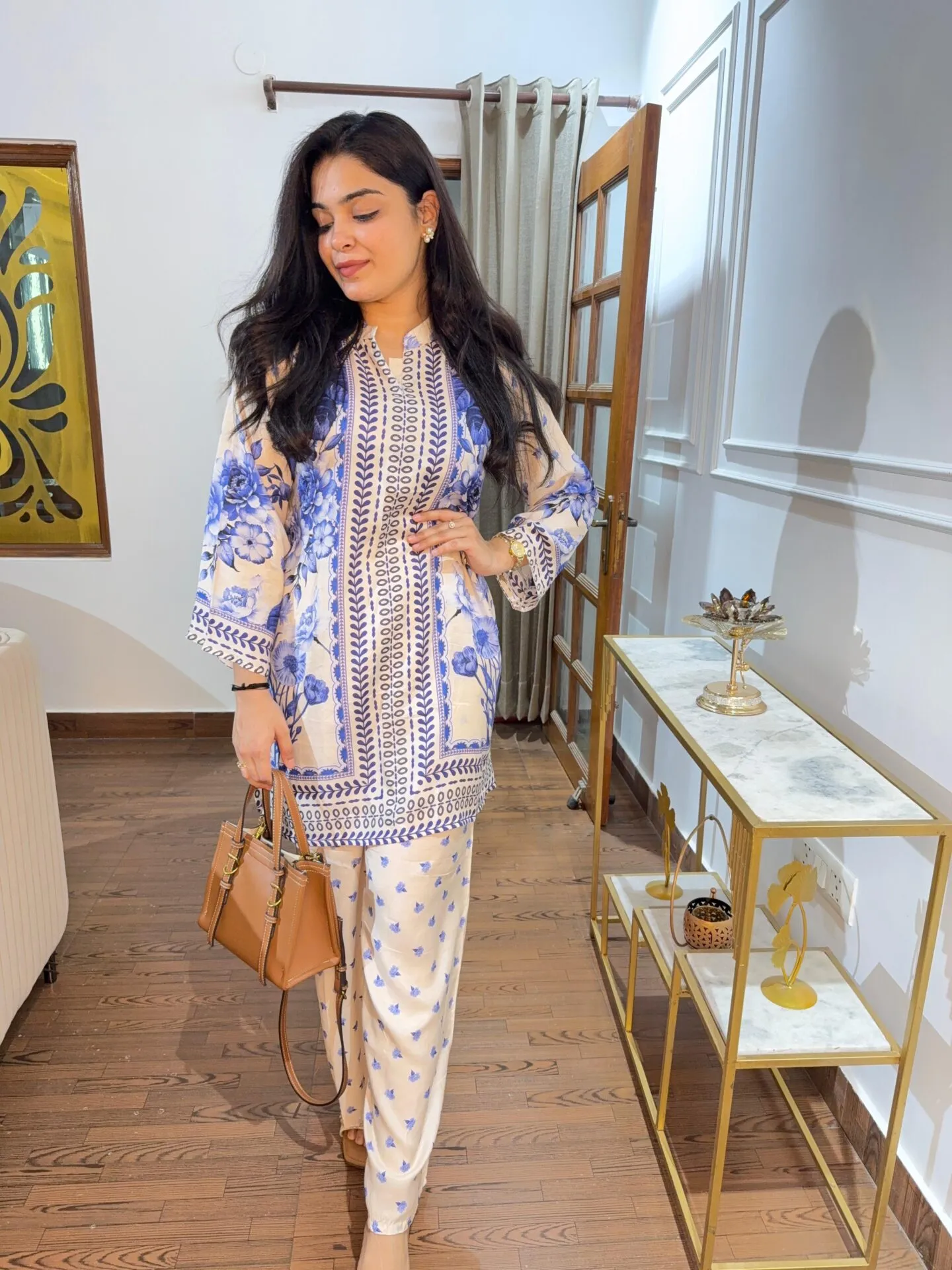 Printed muslin co-ord set