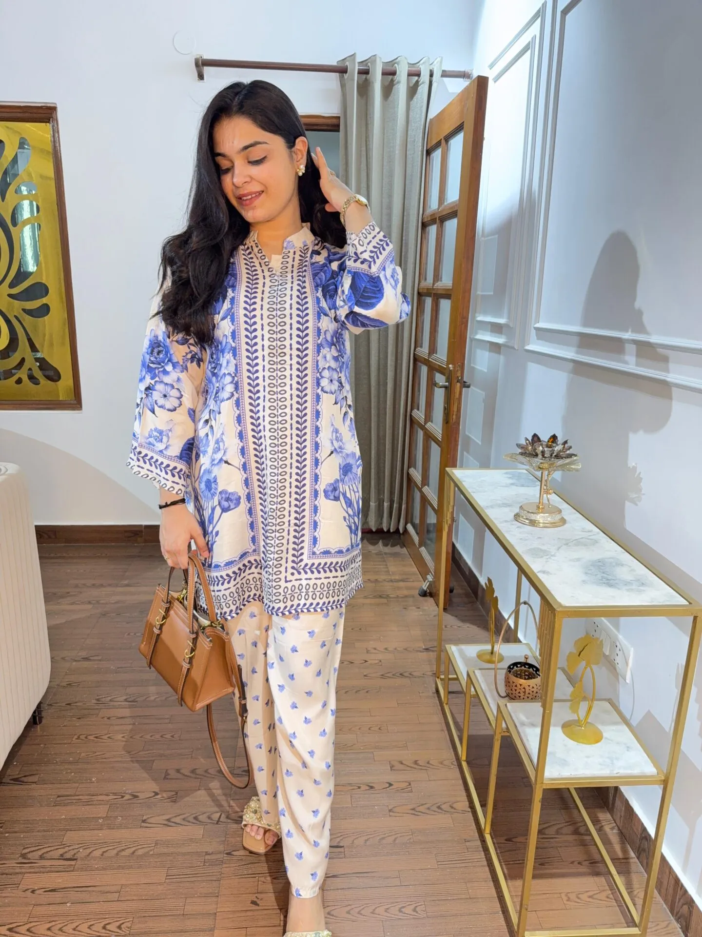 Printed muslin co-ord set