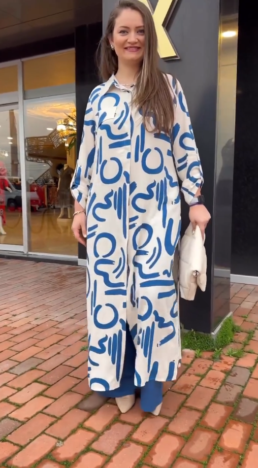 Blue Abstract Co-Ord Set