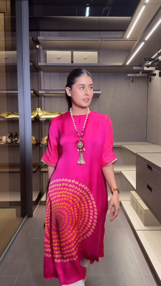 Fuchsia Mandala Kurta Pant Set