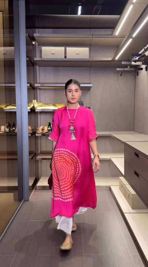 Fuchsia Mandala Kurta Pant Set