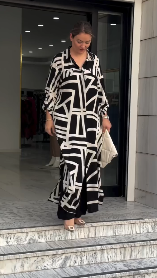 Black Abstract Co-ord Set