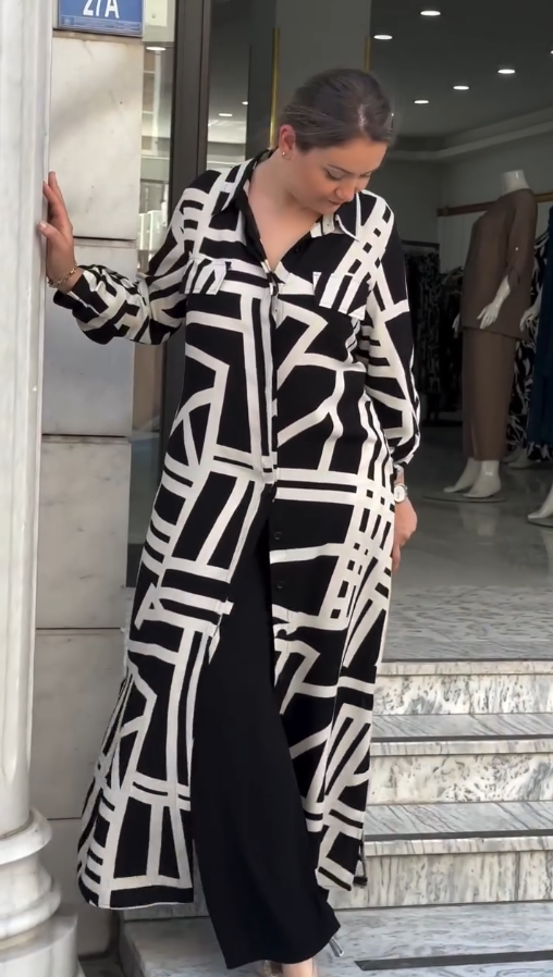 Black Abstract Co-ord Set