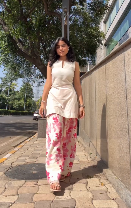 Cotton Floral Farshi Co-ord Set