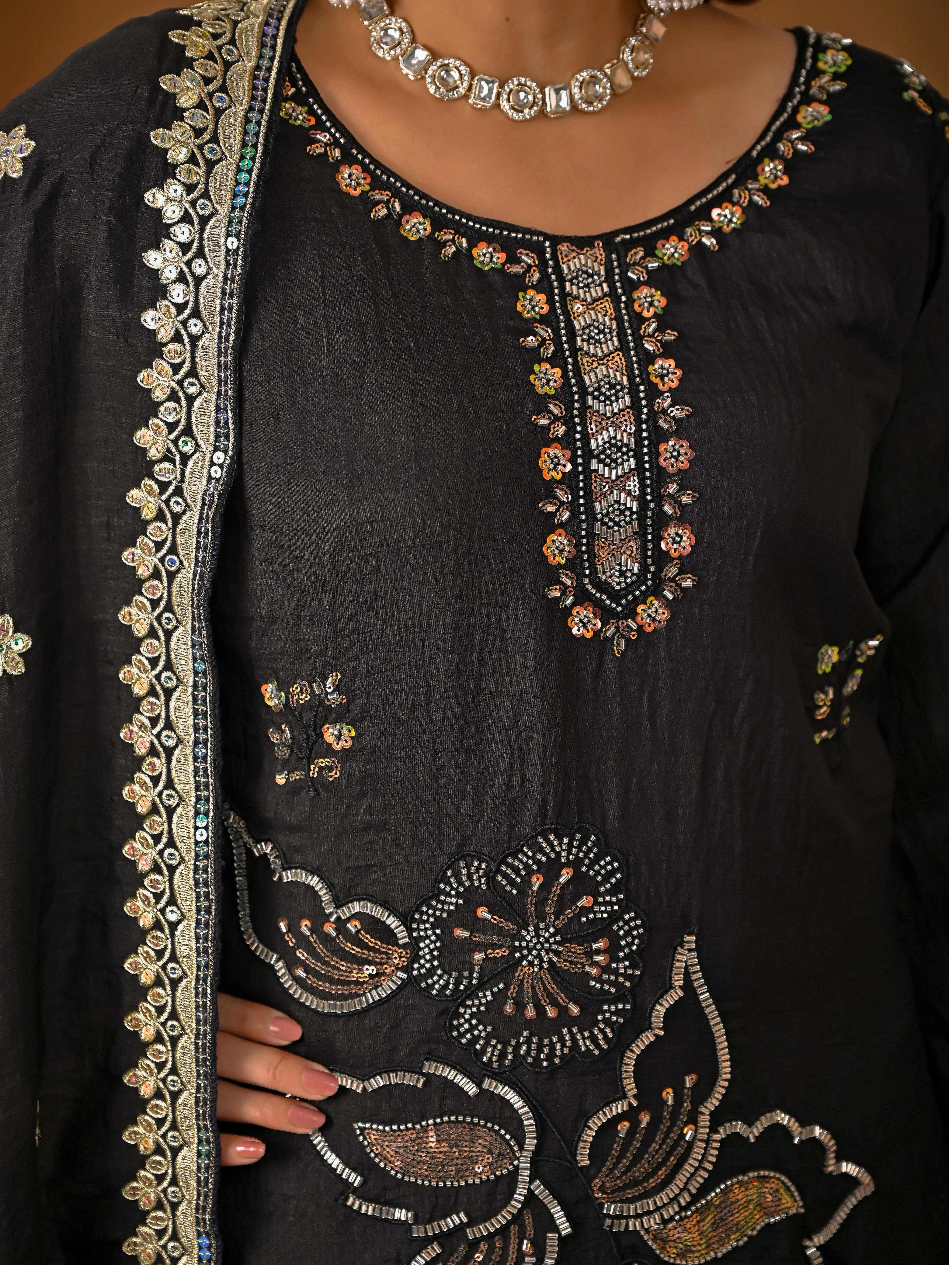 Meera Hand Work & Embroidered Sharara Palazzo Suite