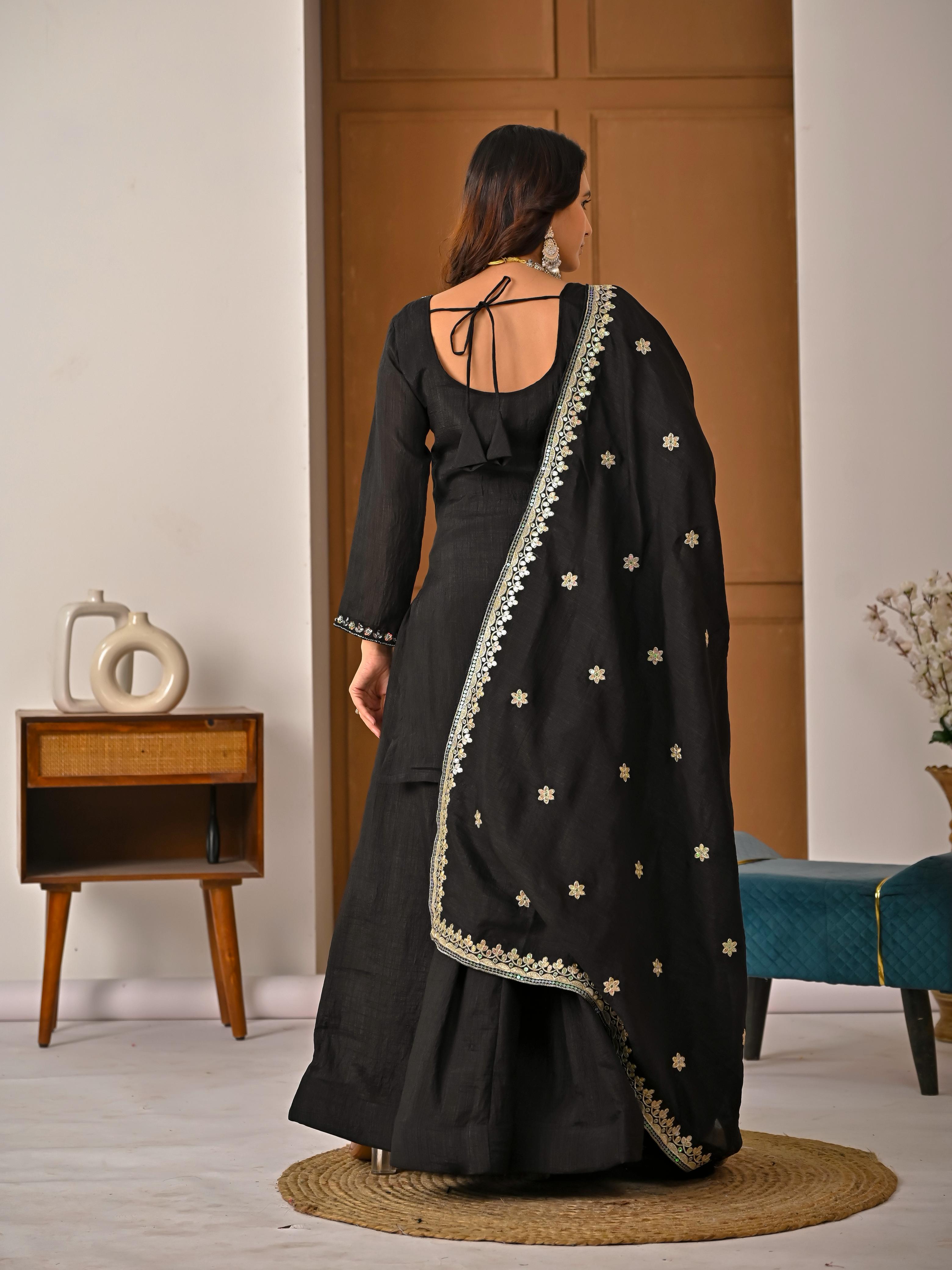 Meera Hand Work & Embroidered Sharara Palazzo Suite