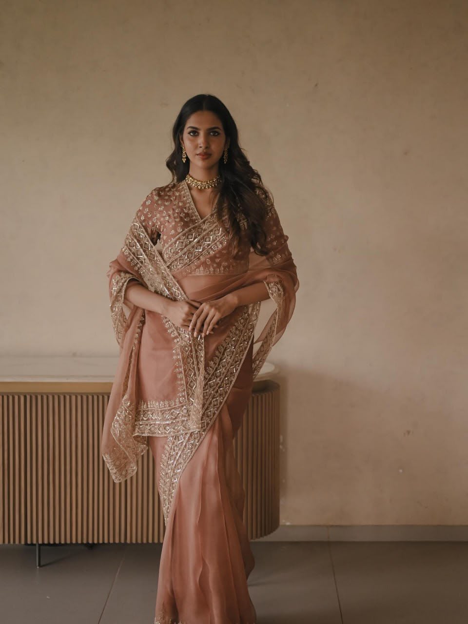 The Anya Tibby Silk Sequence Saree