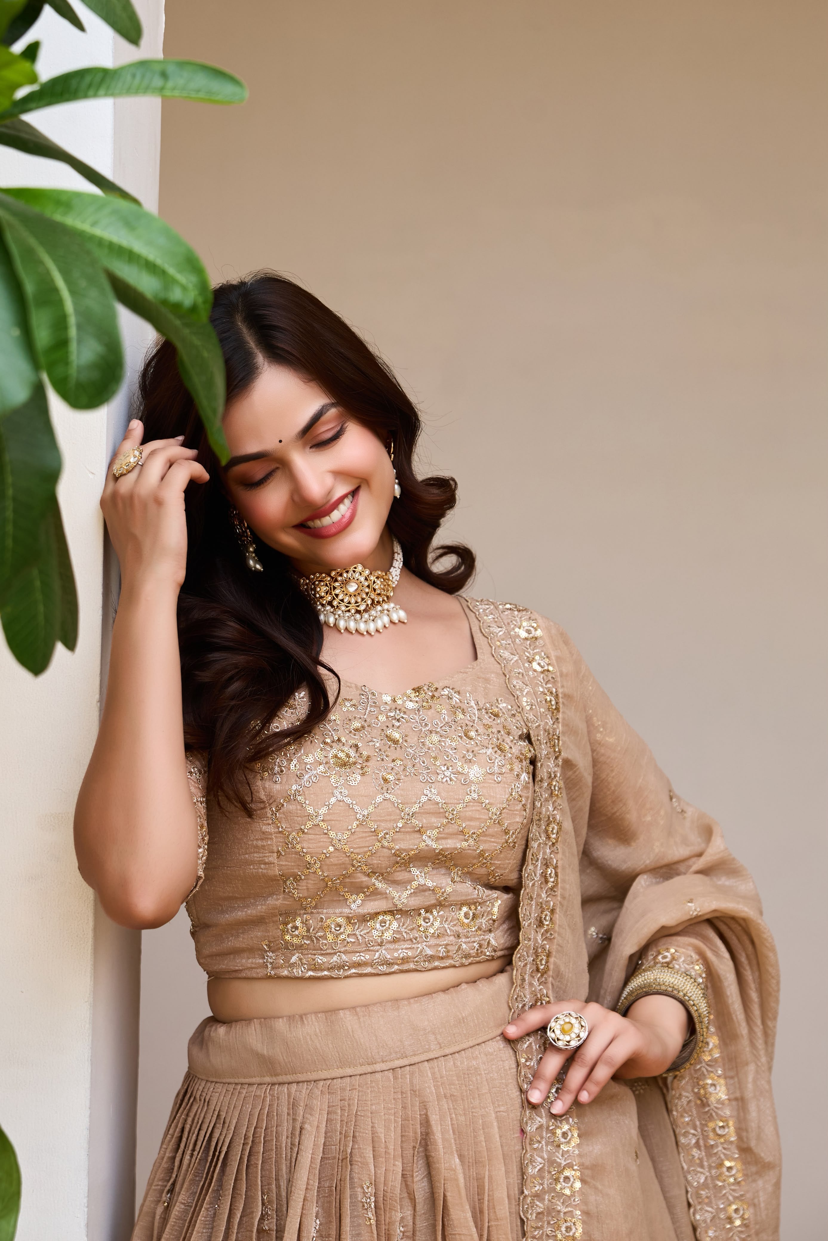 Shanvi Embroidery Sequence Lehenga Choli