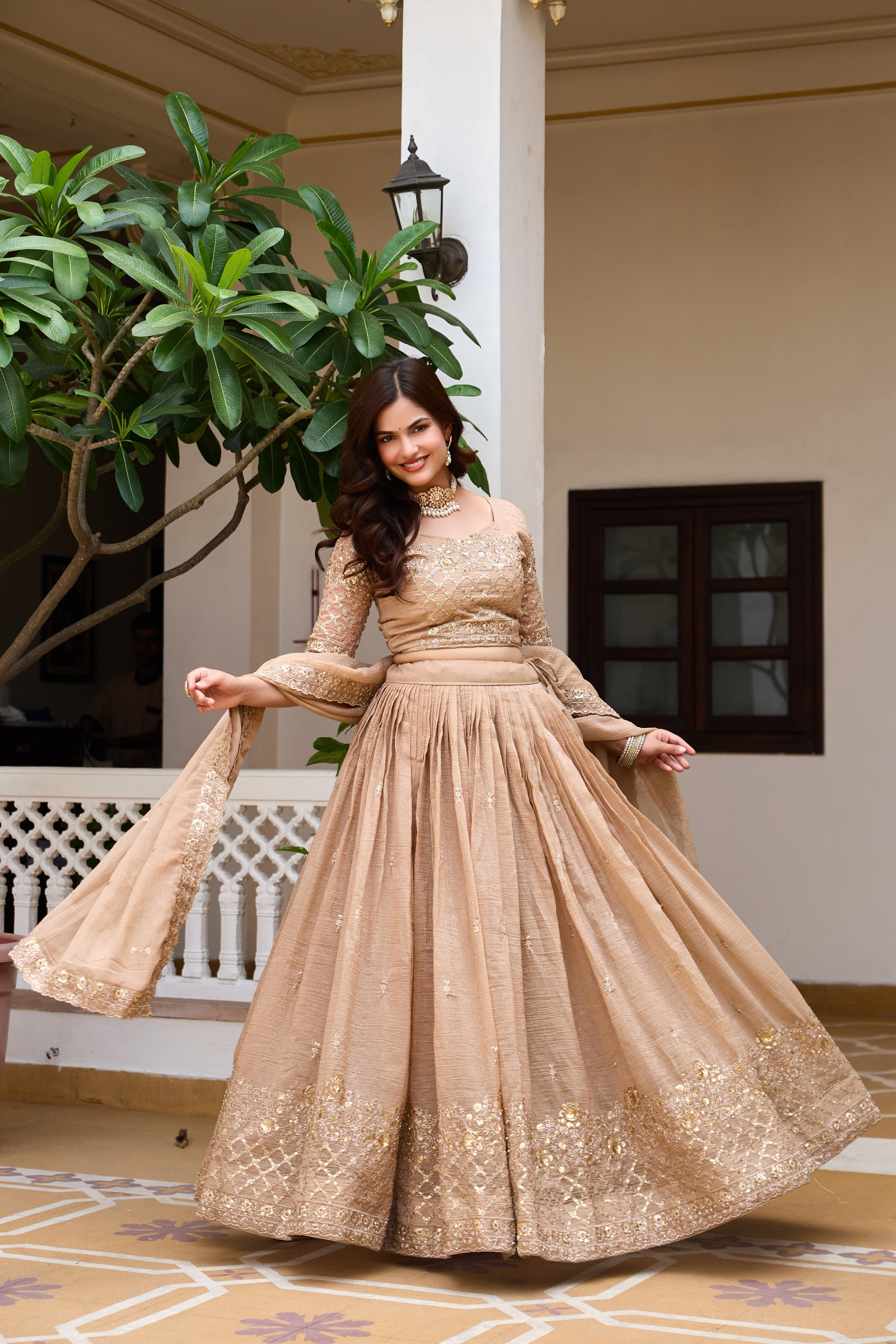 Shanvi Embroidery Sequence Lehenga Choli
