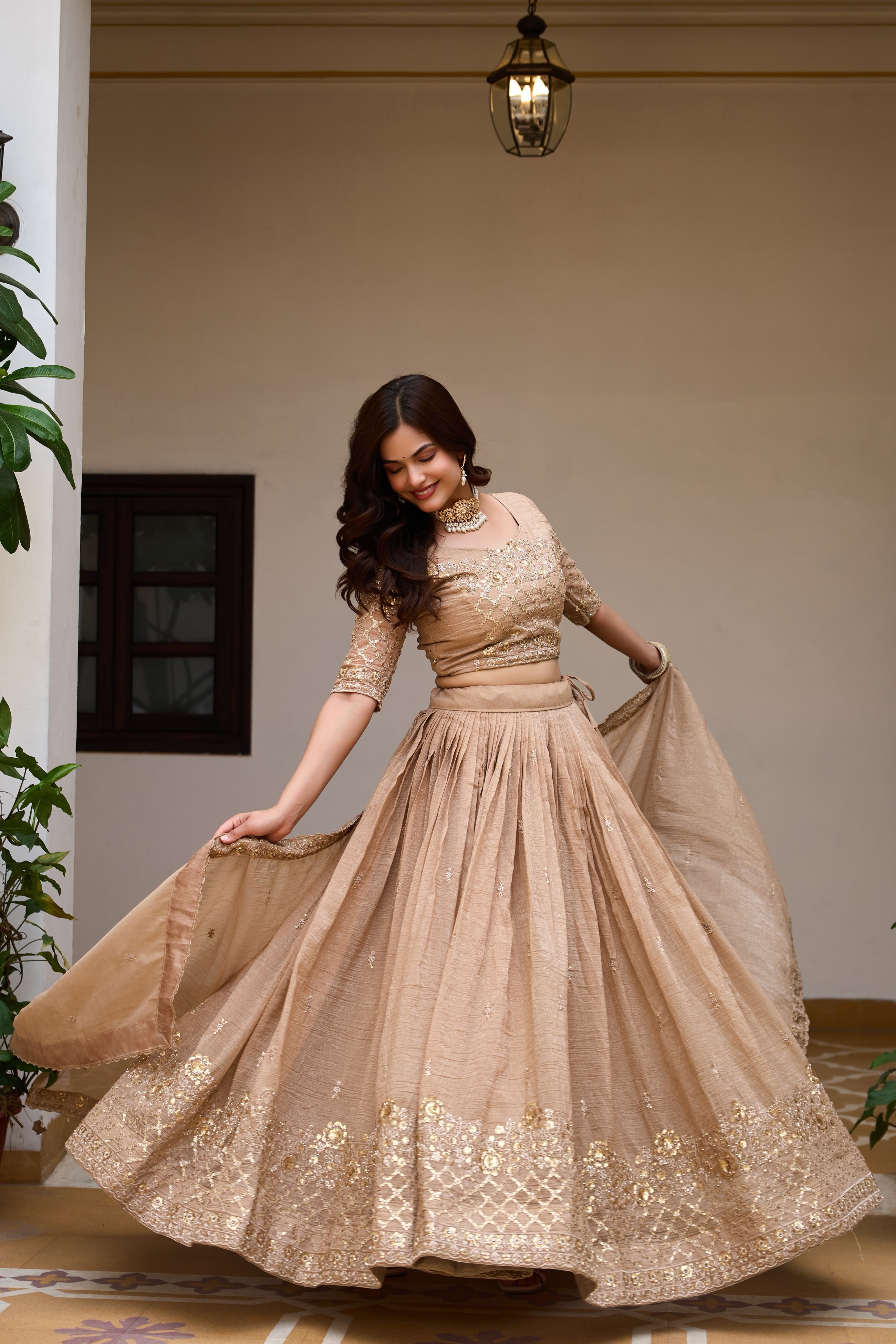 Shanvi Embroidery Sequence Lehenga Choli