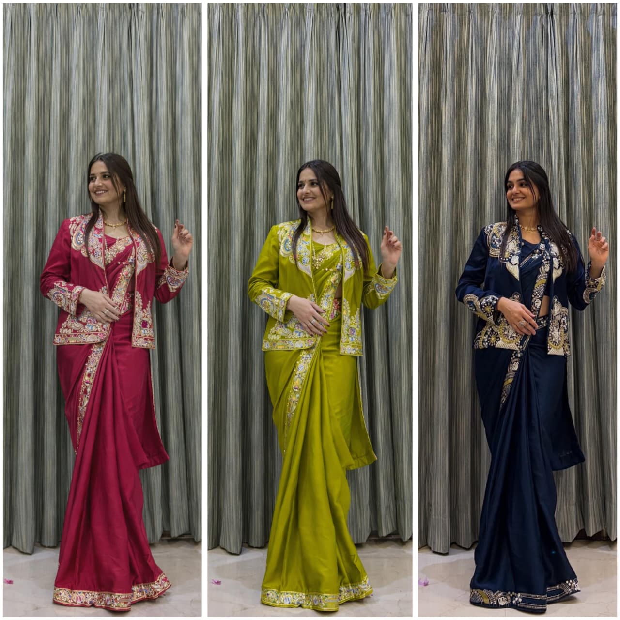 Aanya Heavy Crepe Saree Set