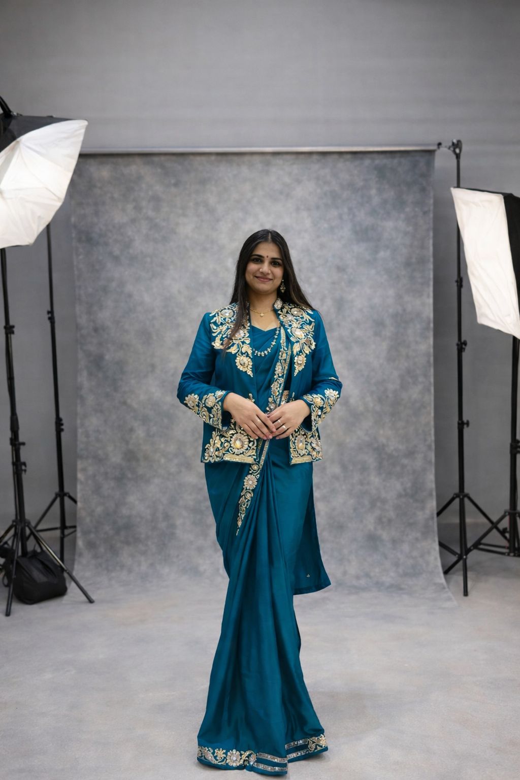 Aanya Heavy Crepe Saree Set