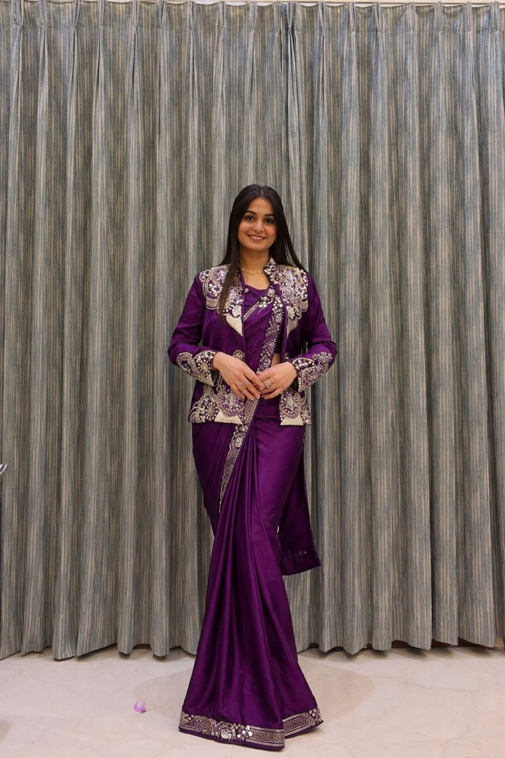 Aanya Heavy Crepe Saree Set
