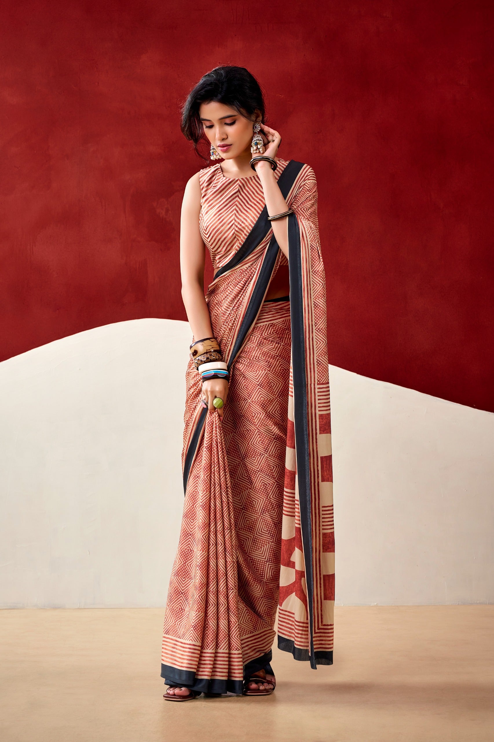 KALKI Dull Satin Saree