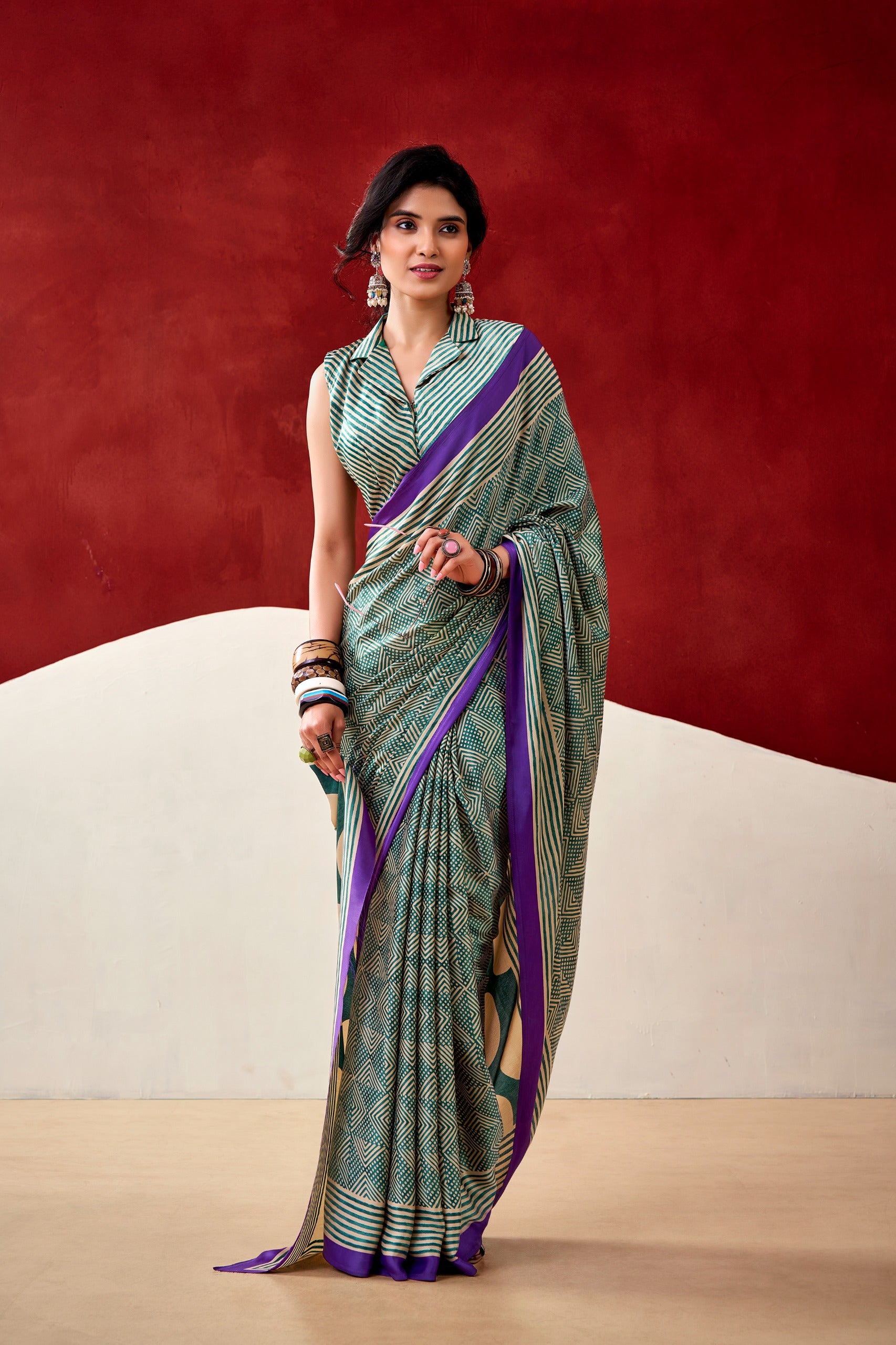 KALKI Dull Satin Saree