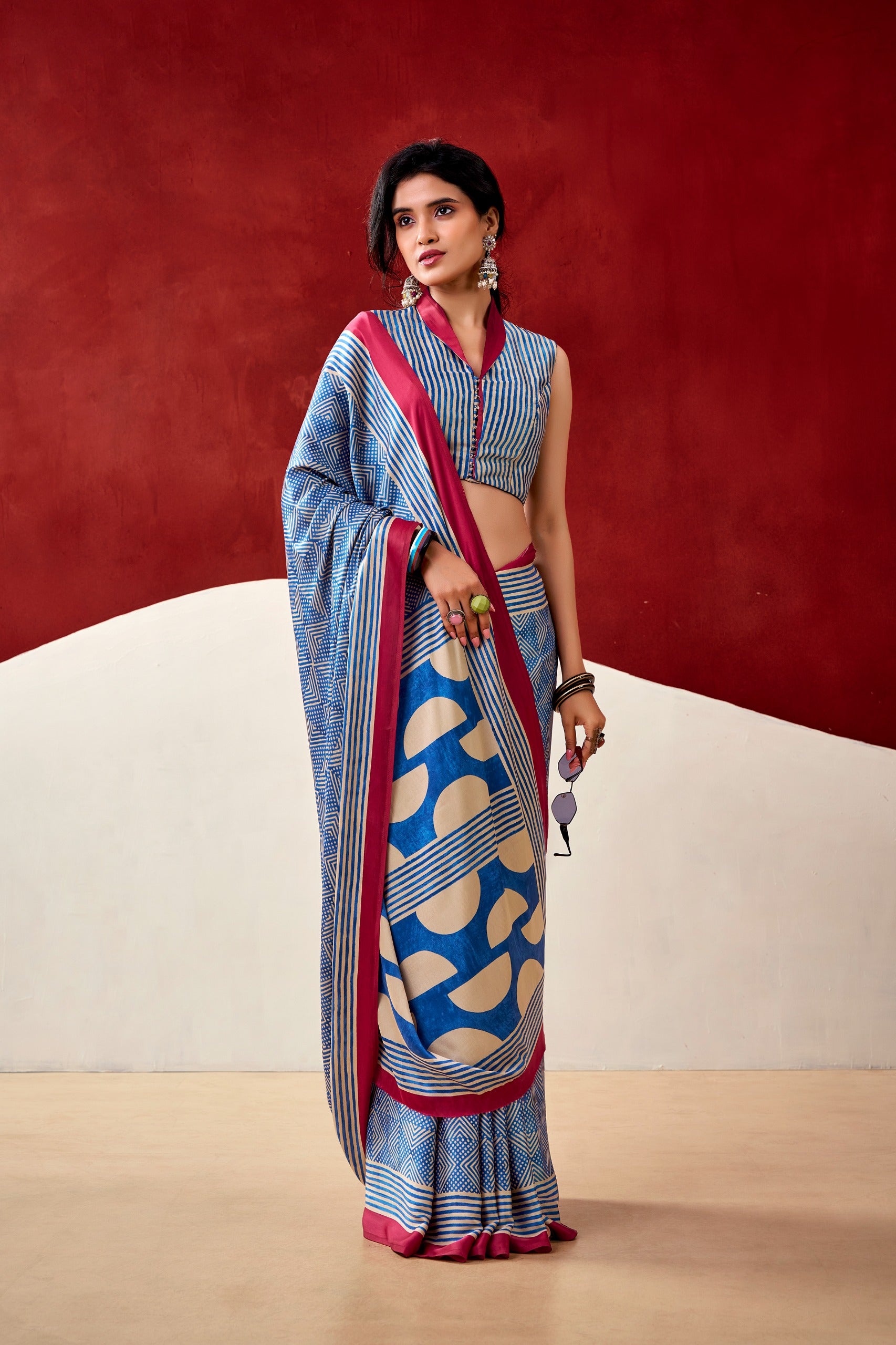 KALKI Dull Satin Saree