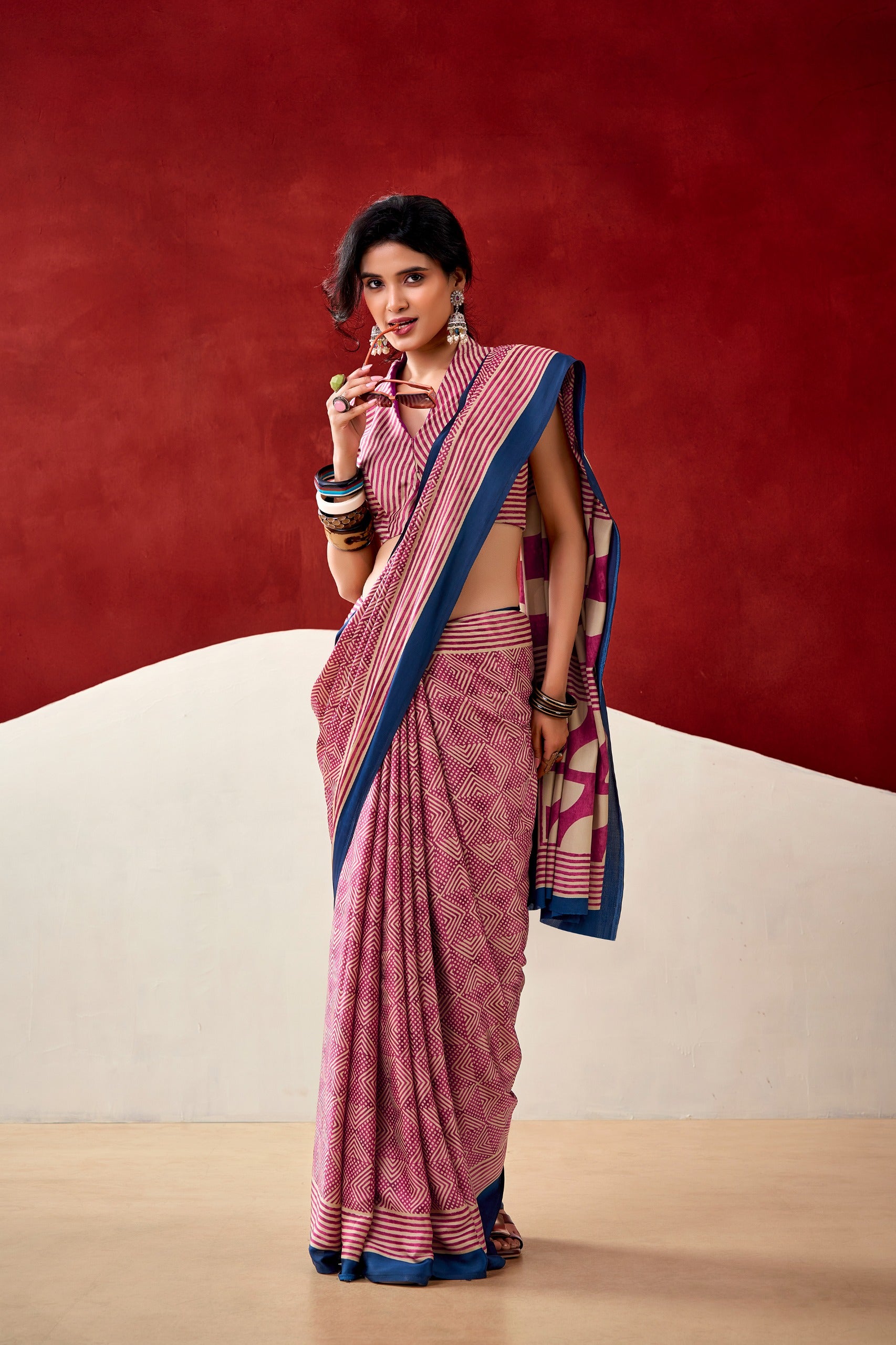 KALKI Dull Satin Saree