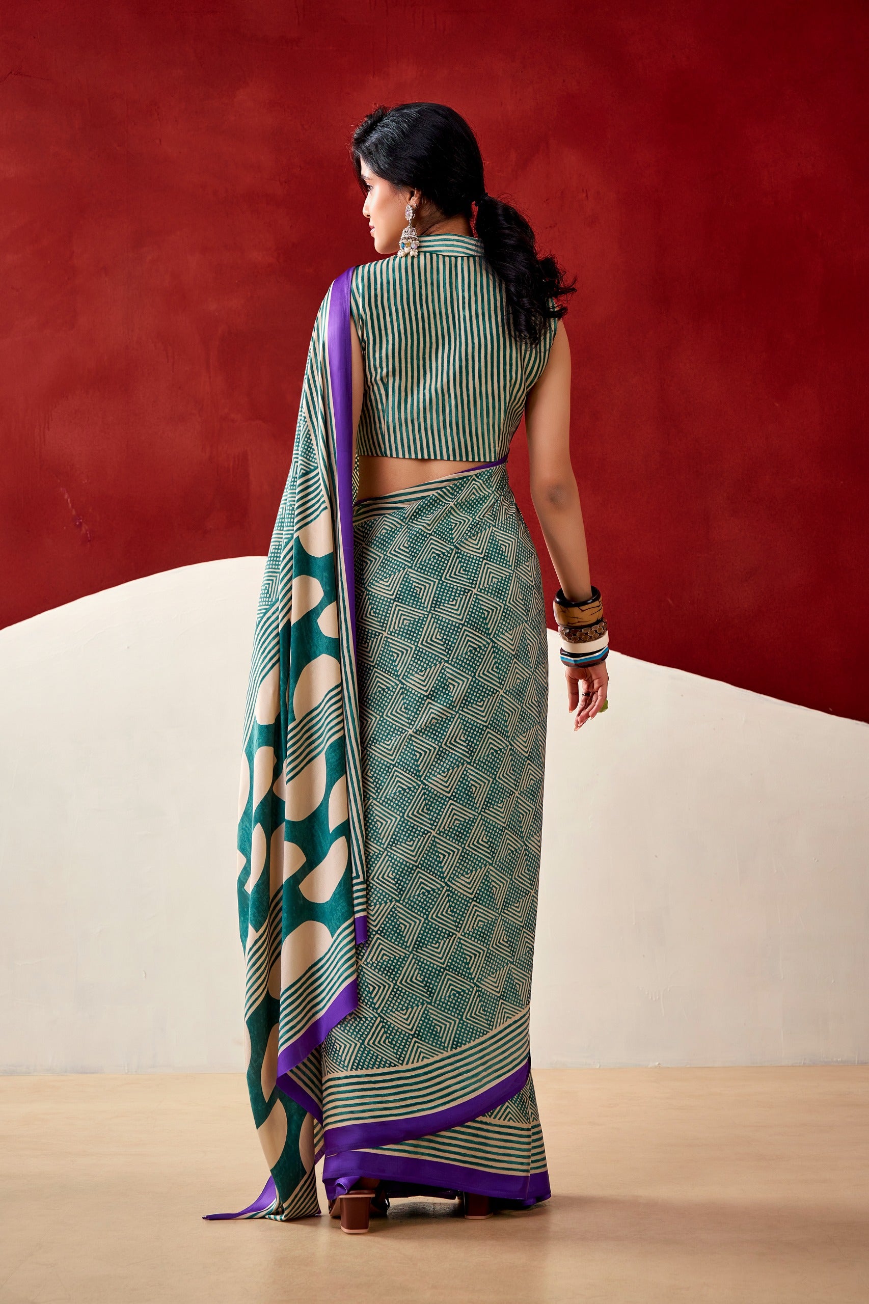 KALKI Dull Satin Saree