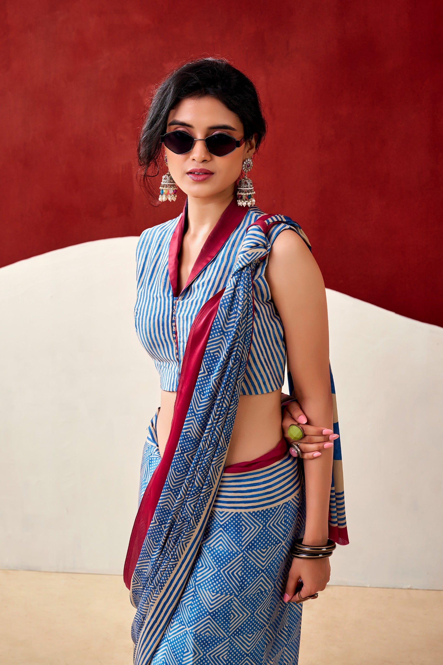 KALKI Dull Satin Saree
