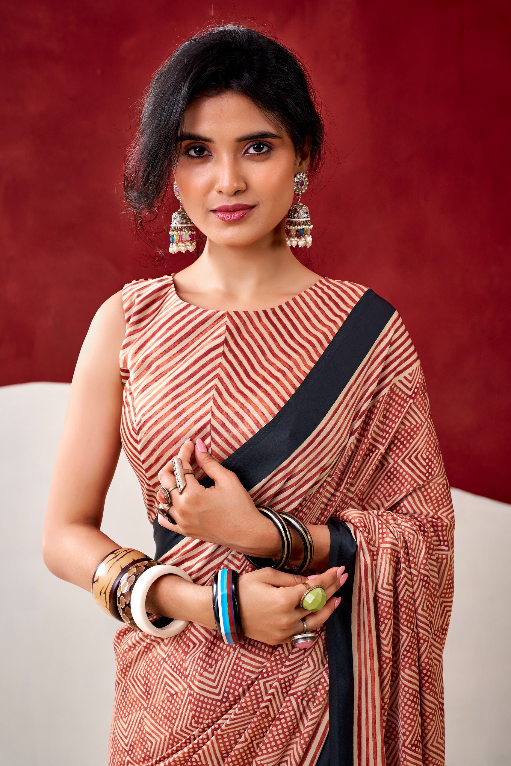 KALKI Dull Satin Saree