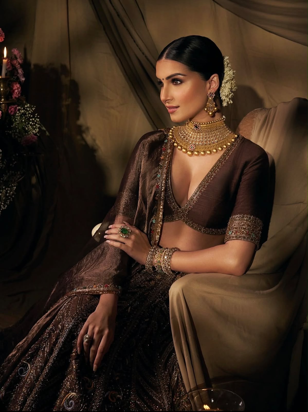 Mocha Majesty Bridal Lehenga