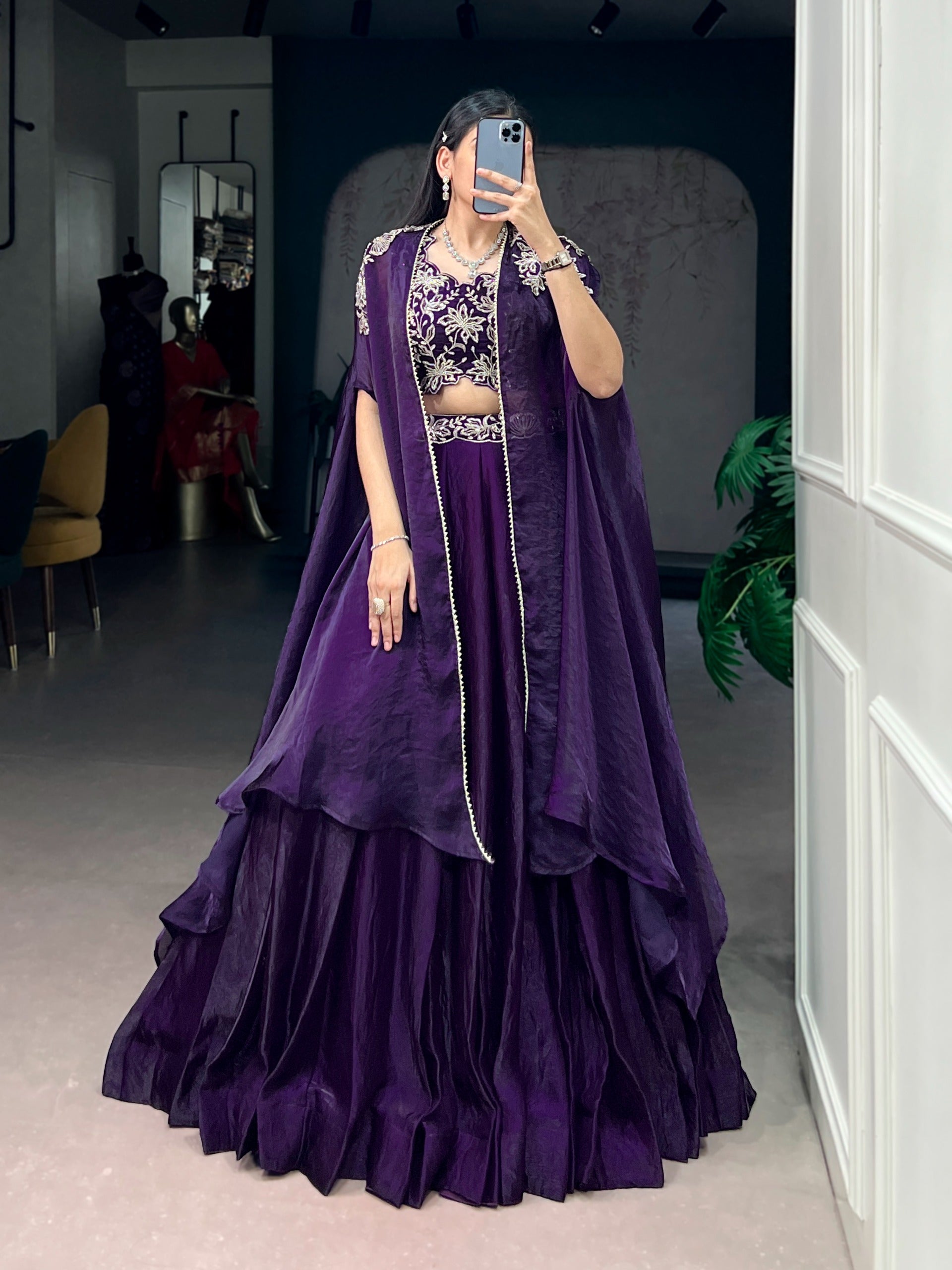 Regal Veil Lehenga Set