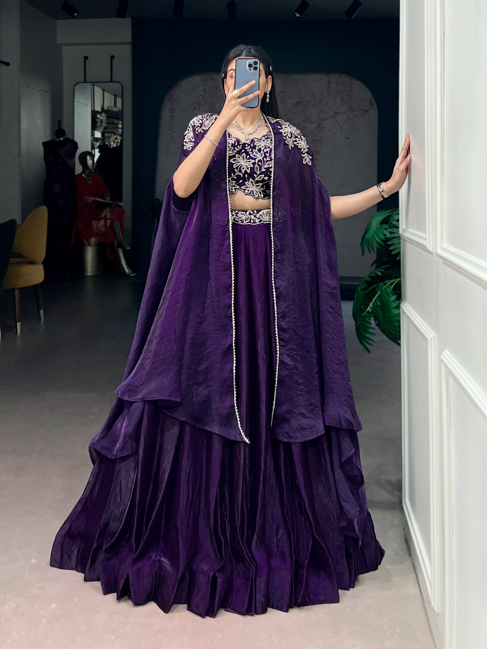 Regal Veil Lehenga Set