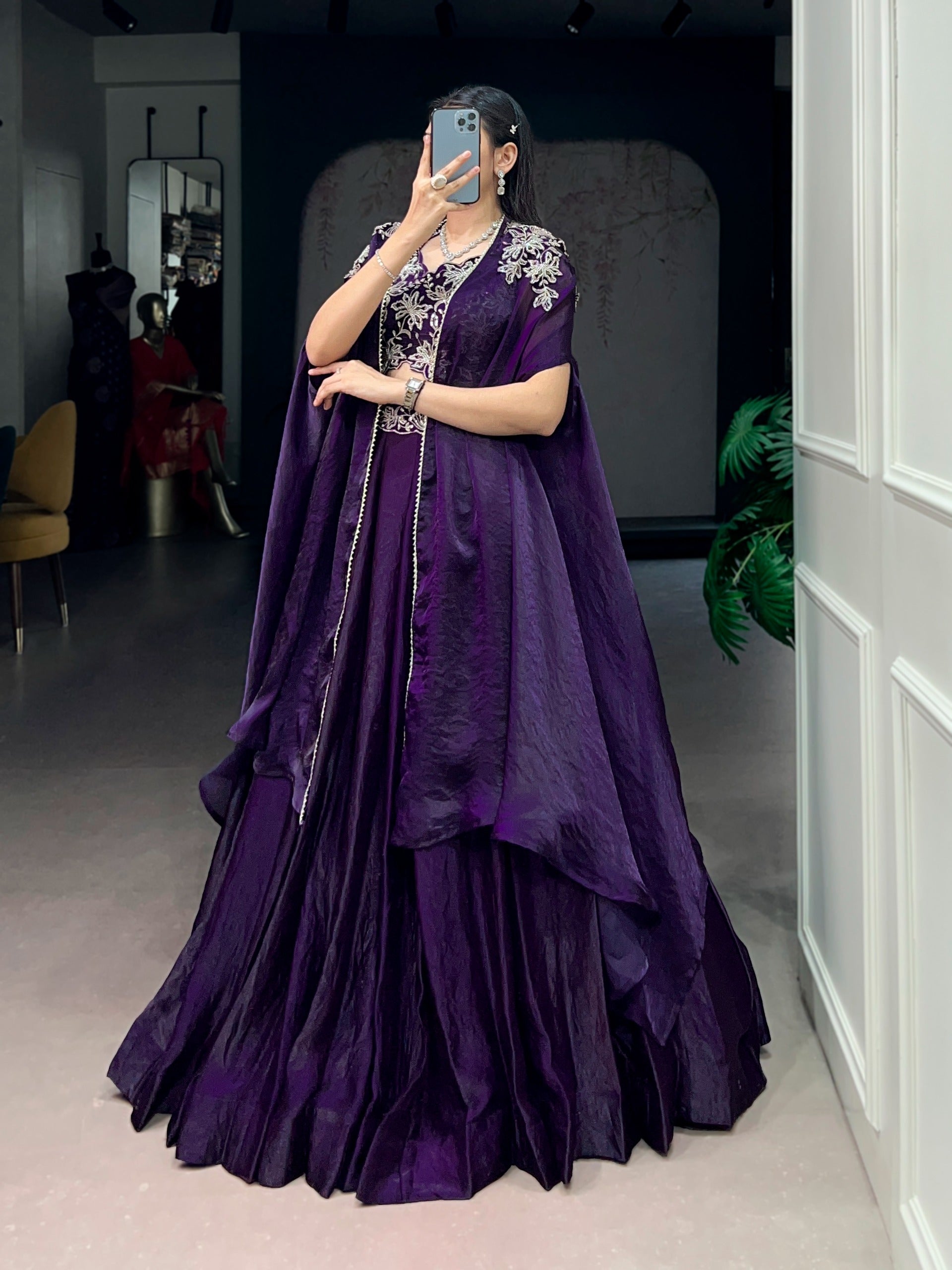Regal Veil Lehenga Set